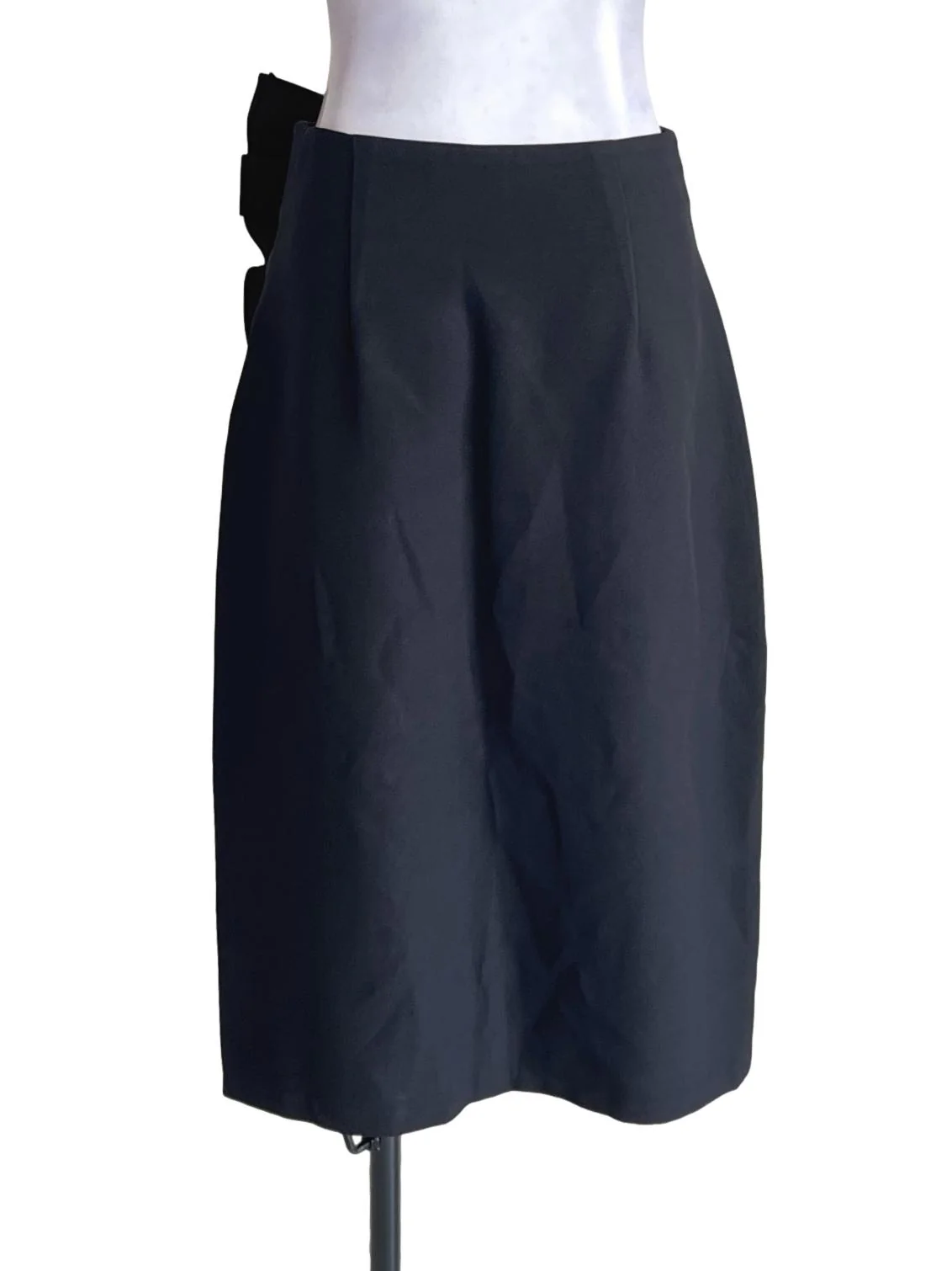 Oil Black Ribbon Tube Skirt - Image 2