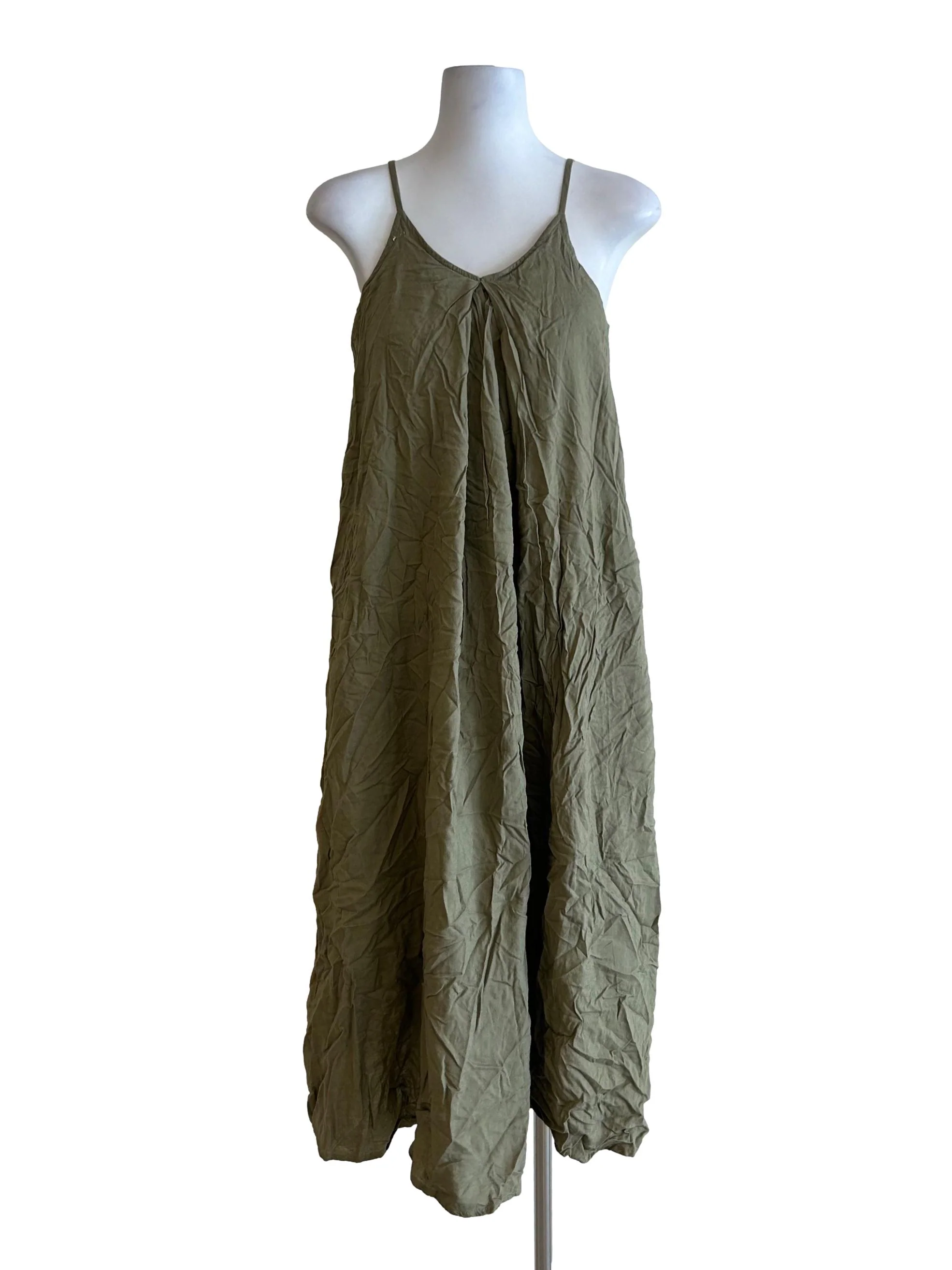 Olive Green Cami Dress