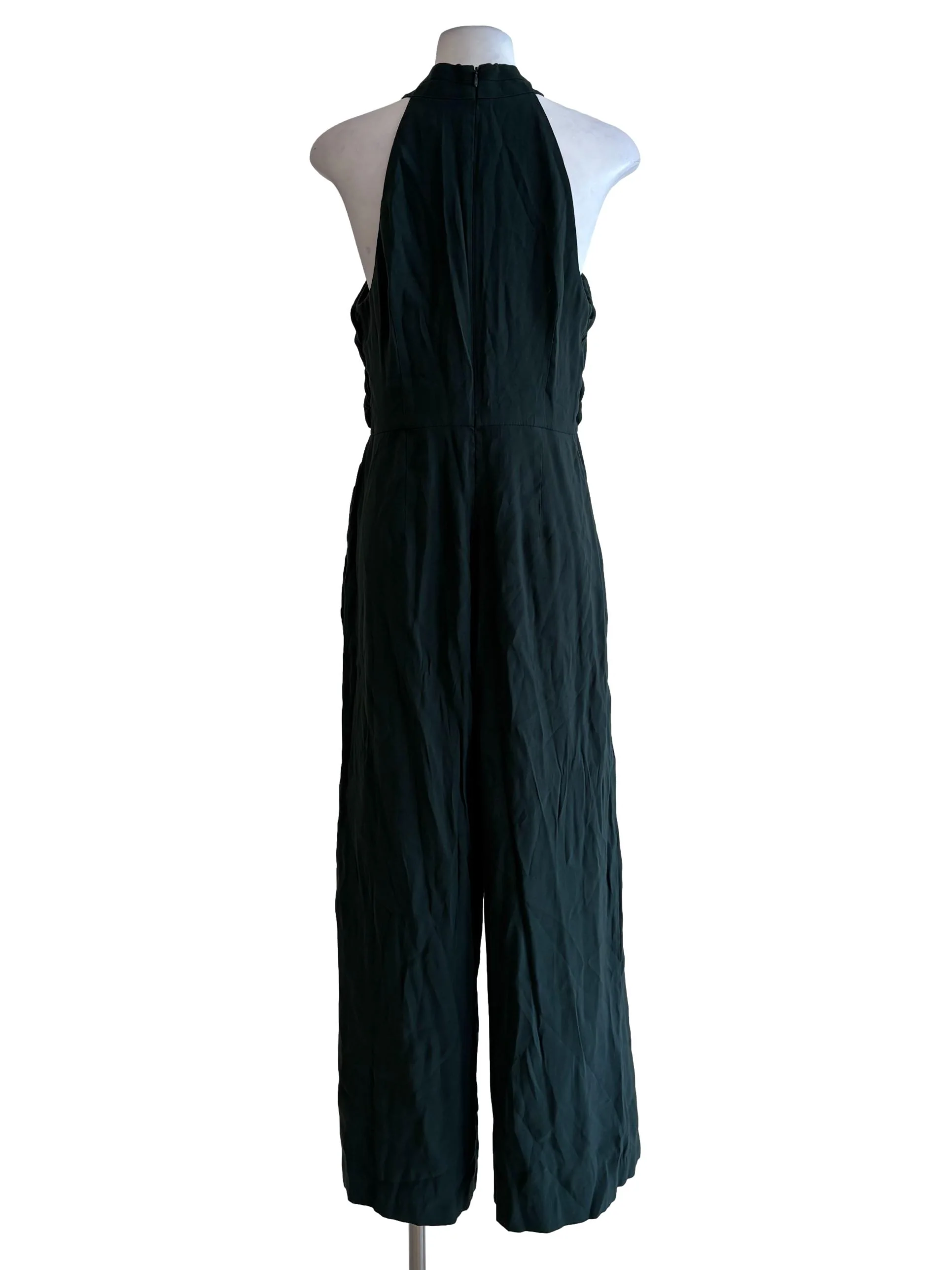 Olive Green Cross Halter Jumpsuit - Image 2