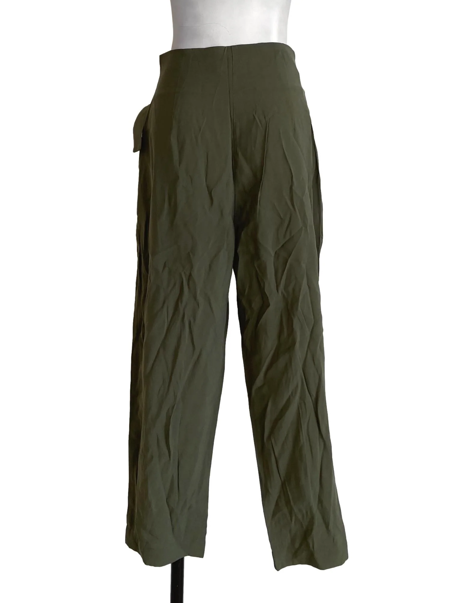 Olive Green Pegged High Waist Pants LB - Image 2
