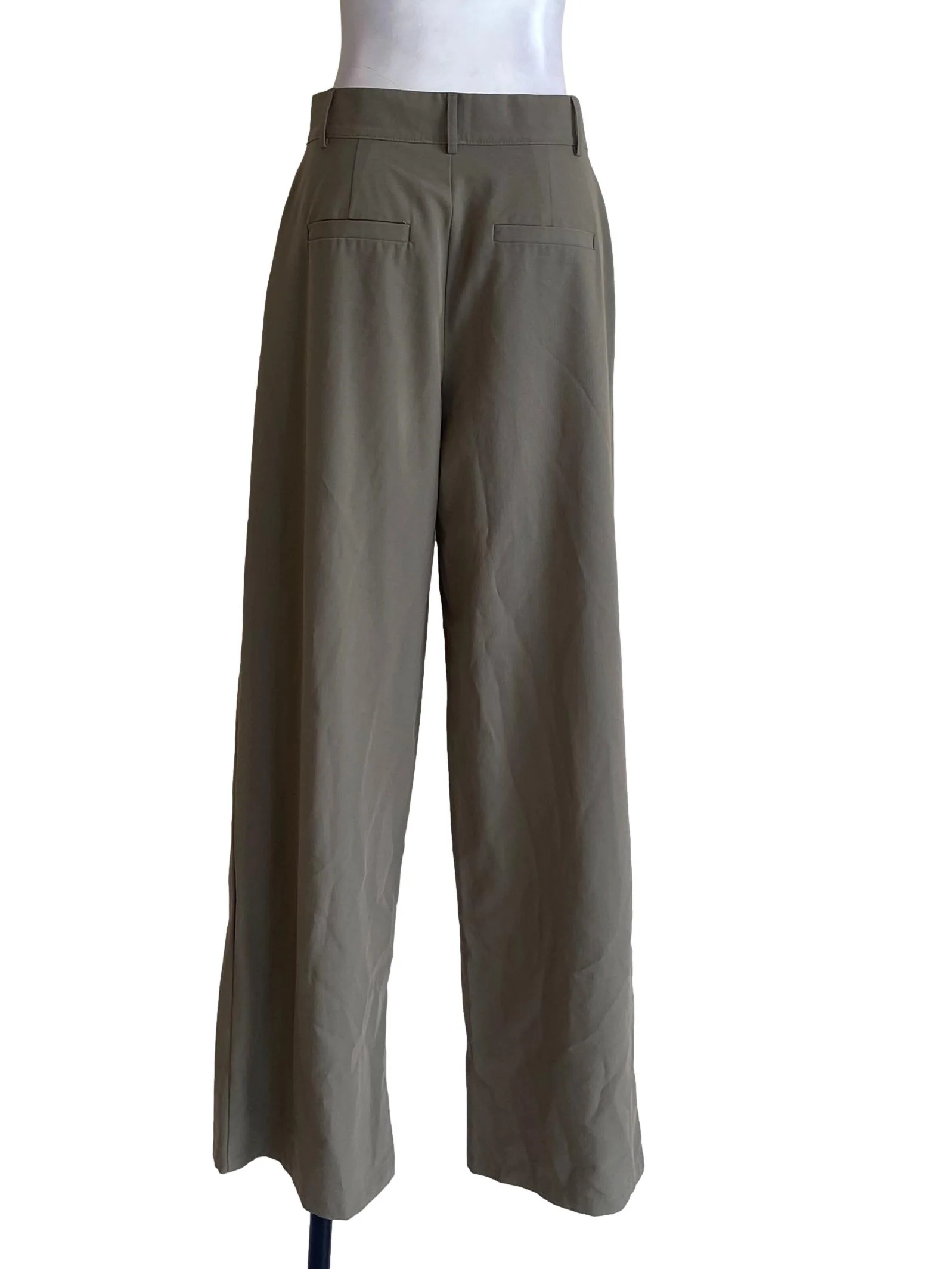Olive Green Twill Formal Pants - Image 2