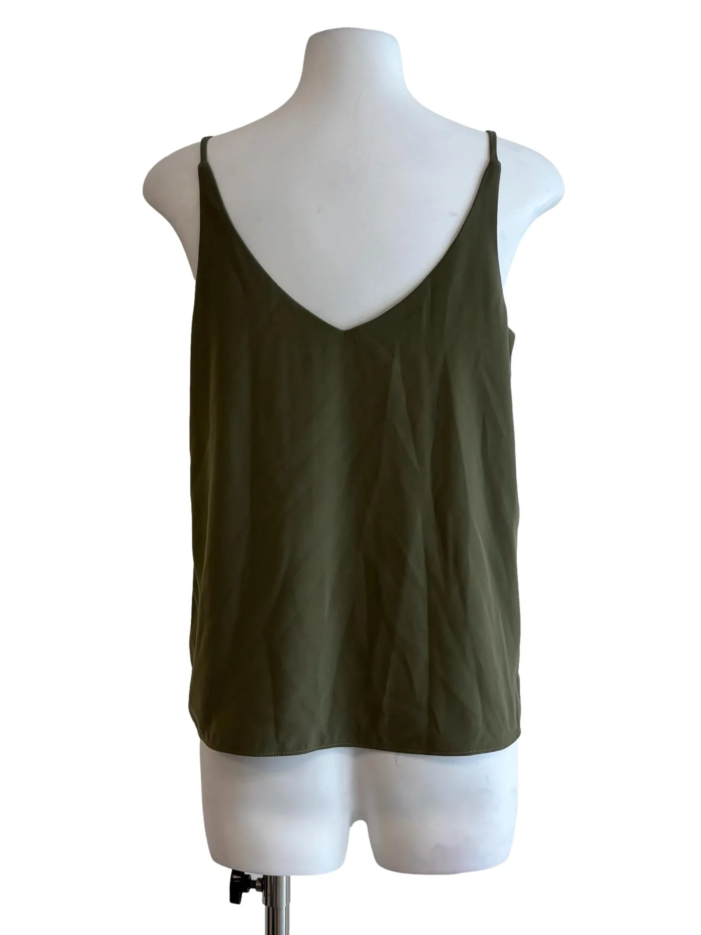 Olive Green Wide Neck Camisole Top - Image 2