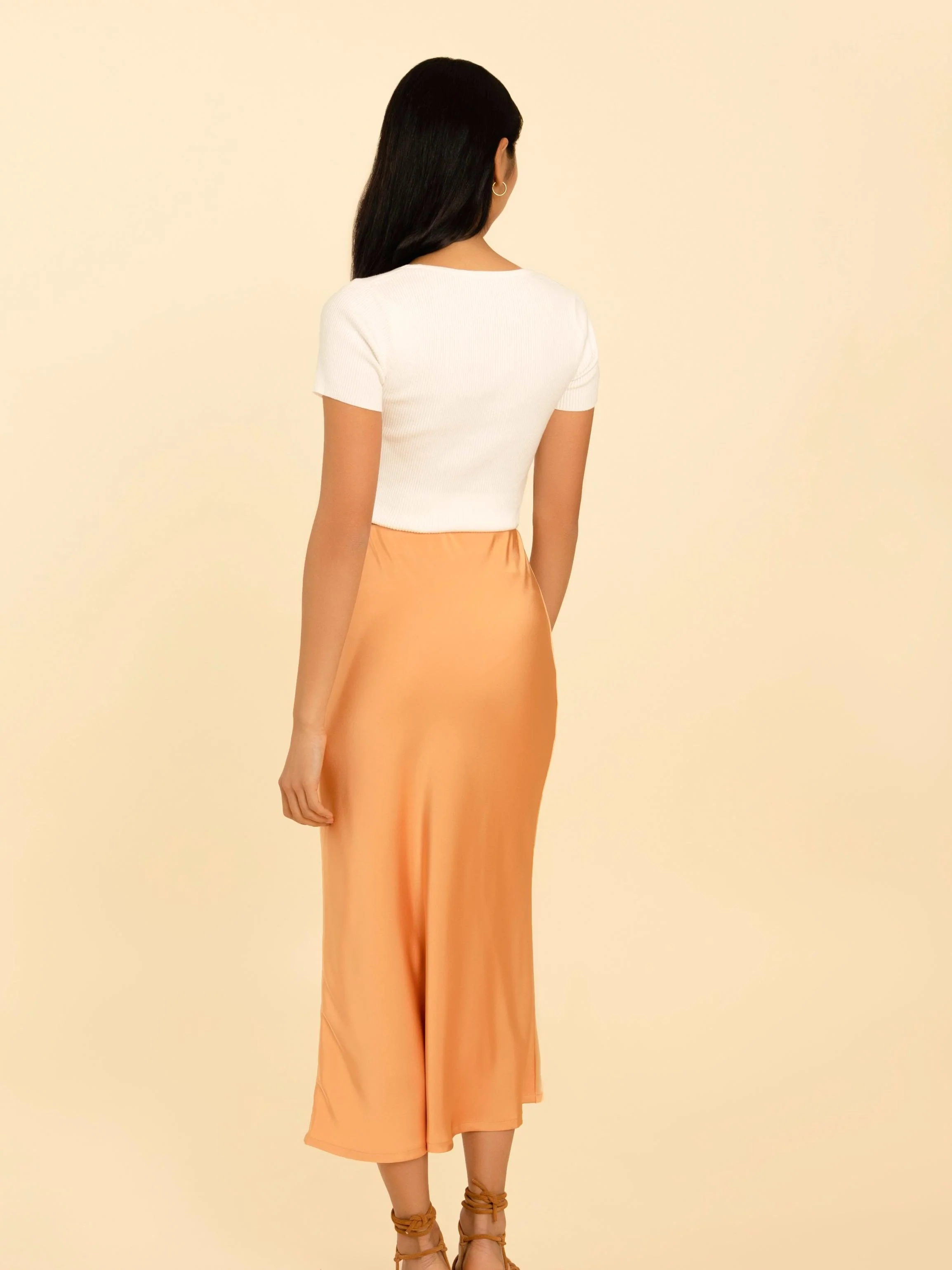 Olivia Slip Skirt In Peach CSN - Image 2