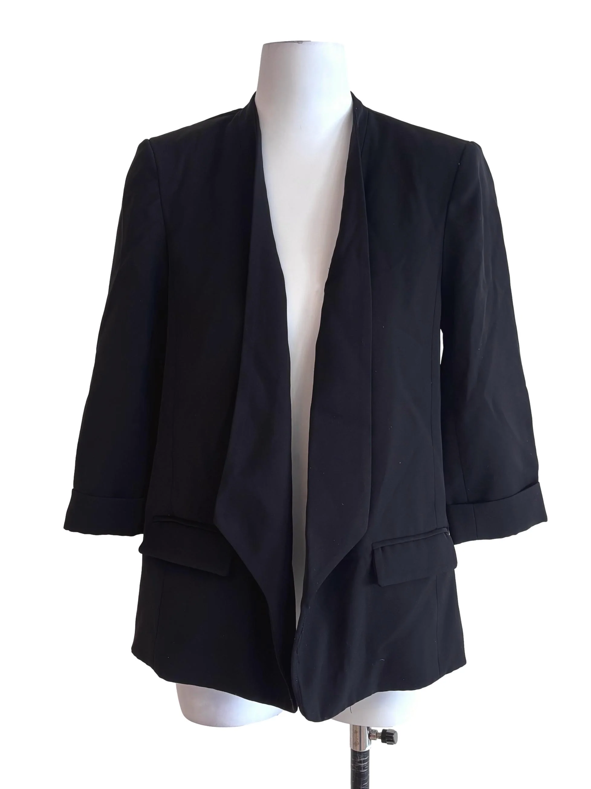 Onyx Black Buttonless Blazer LB