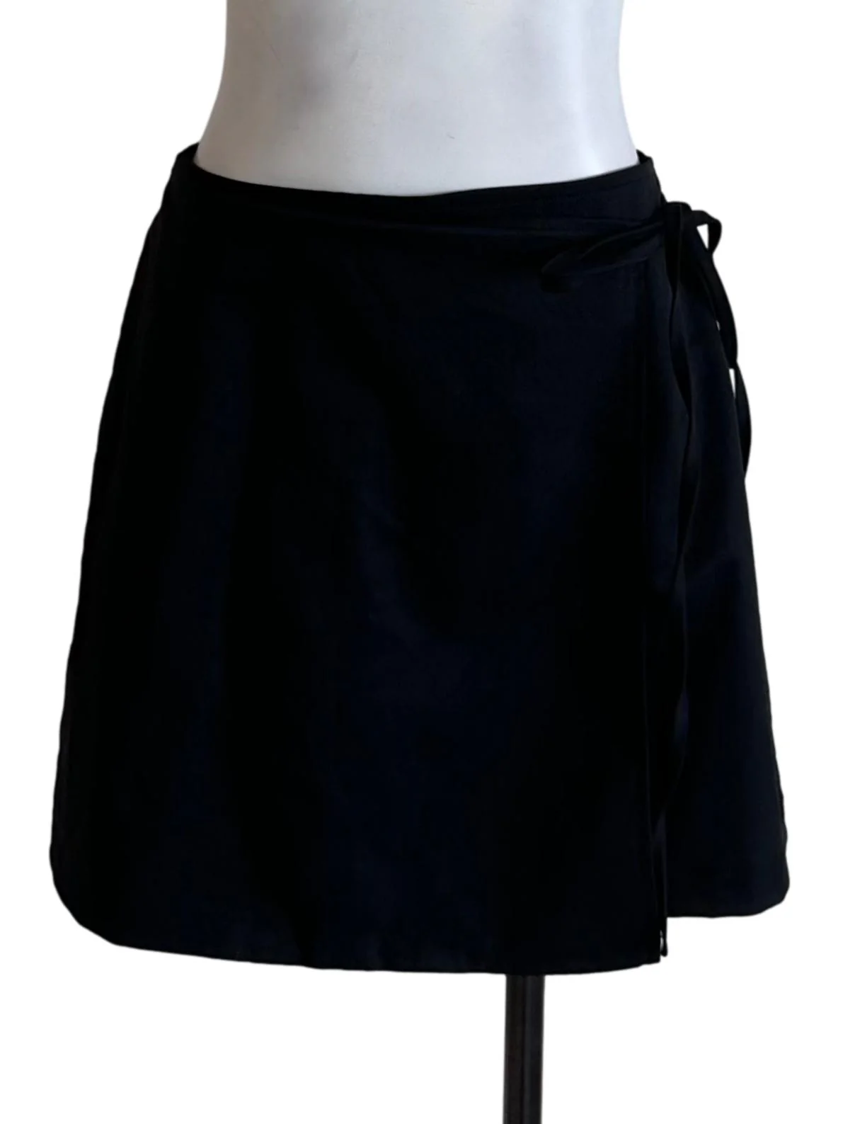Onyx Black Casual Wrap Skorts