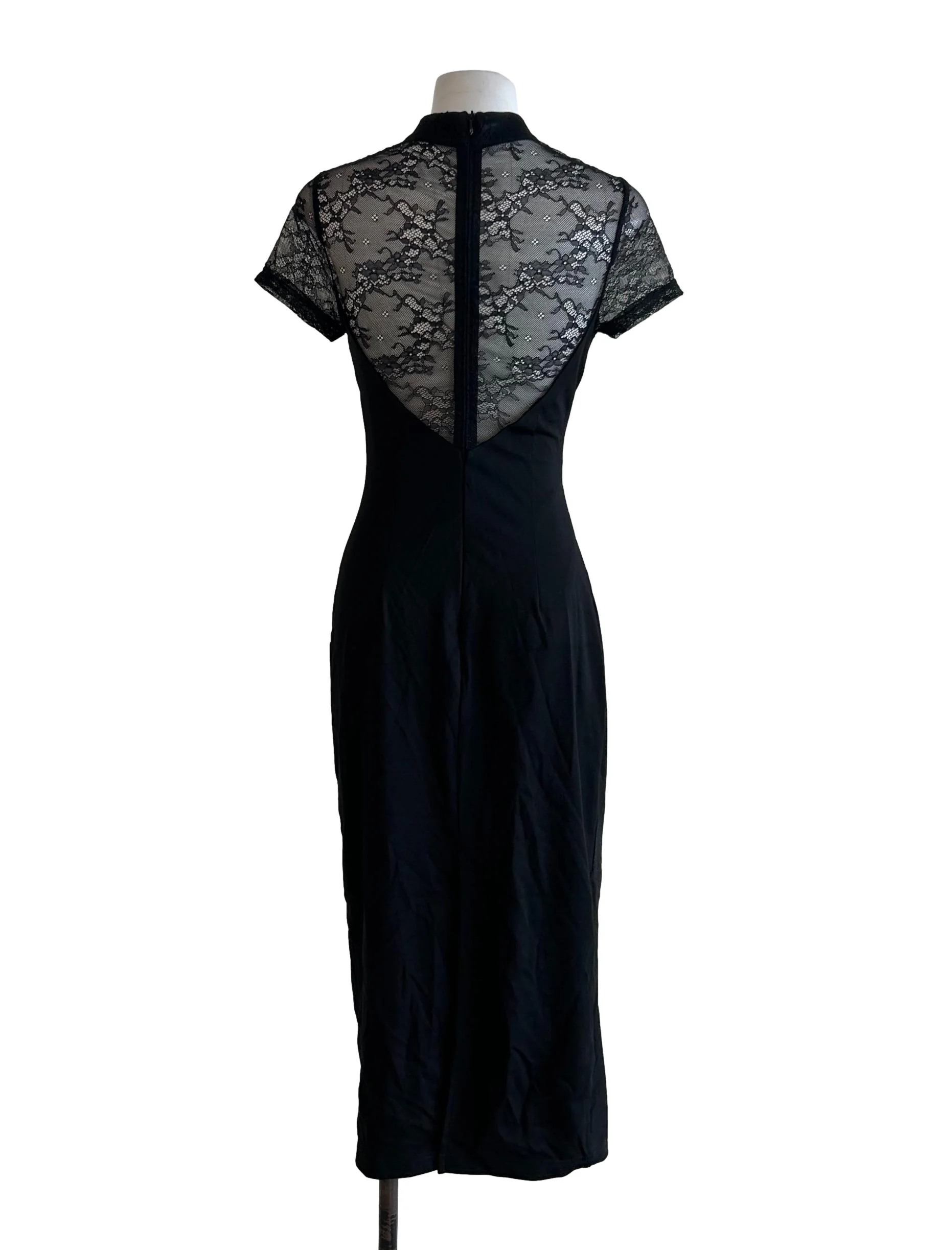 Onyx Black Cheongsam Dress - Image 2