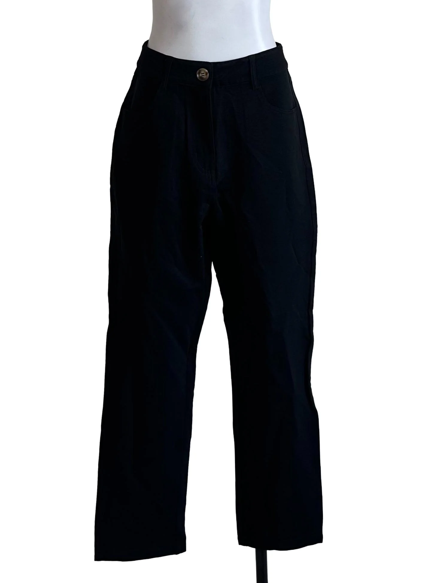 Onyx Black Formal Straight Pants