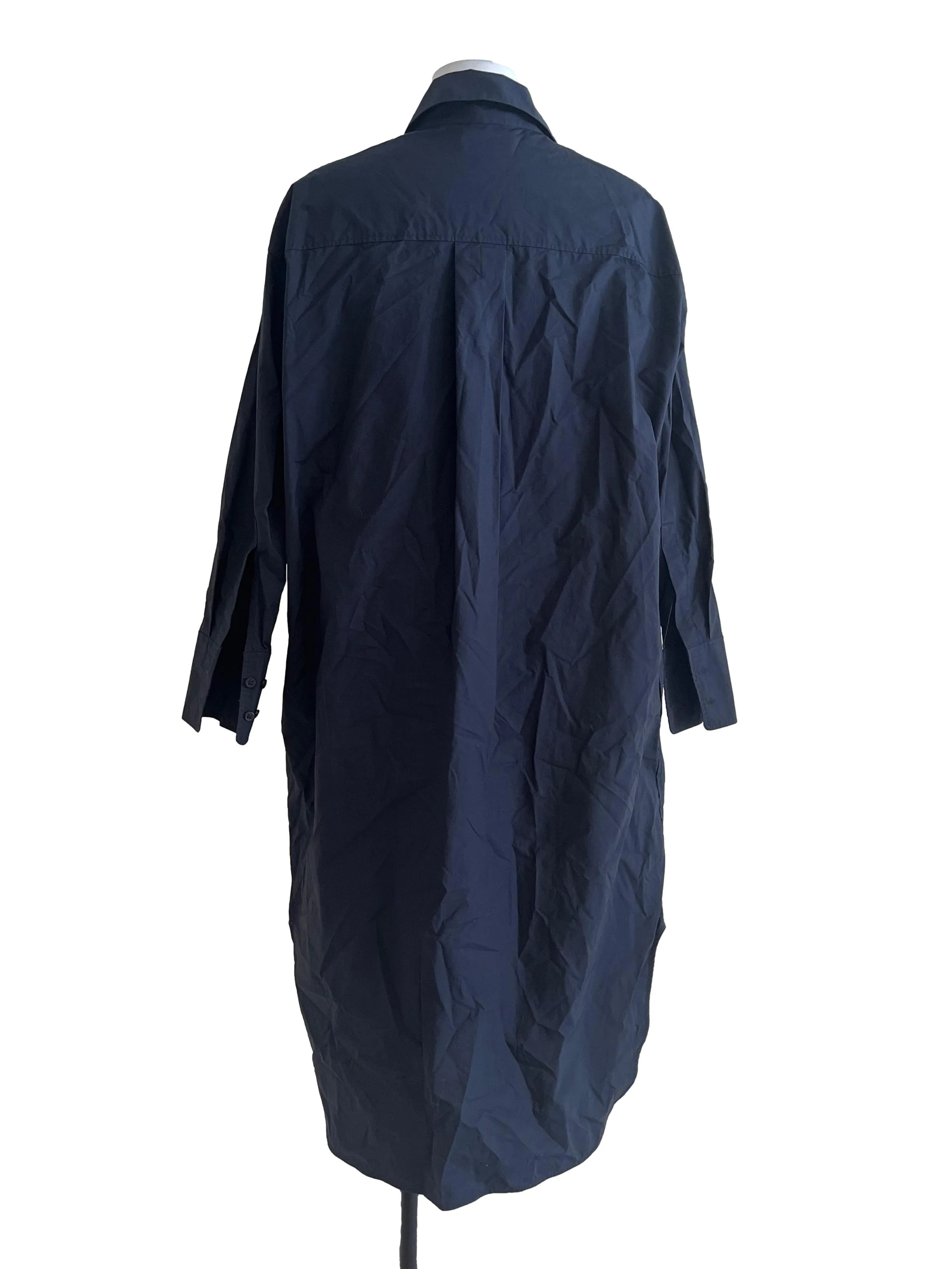 Onyx Black Long Sleeve Shirt Dress - Image 2