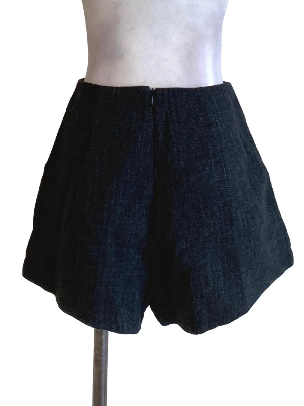 Onyx Black Nailshead Tweed Shorts - Image 2