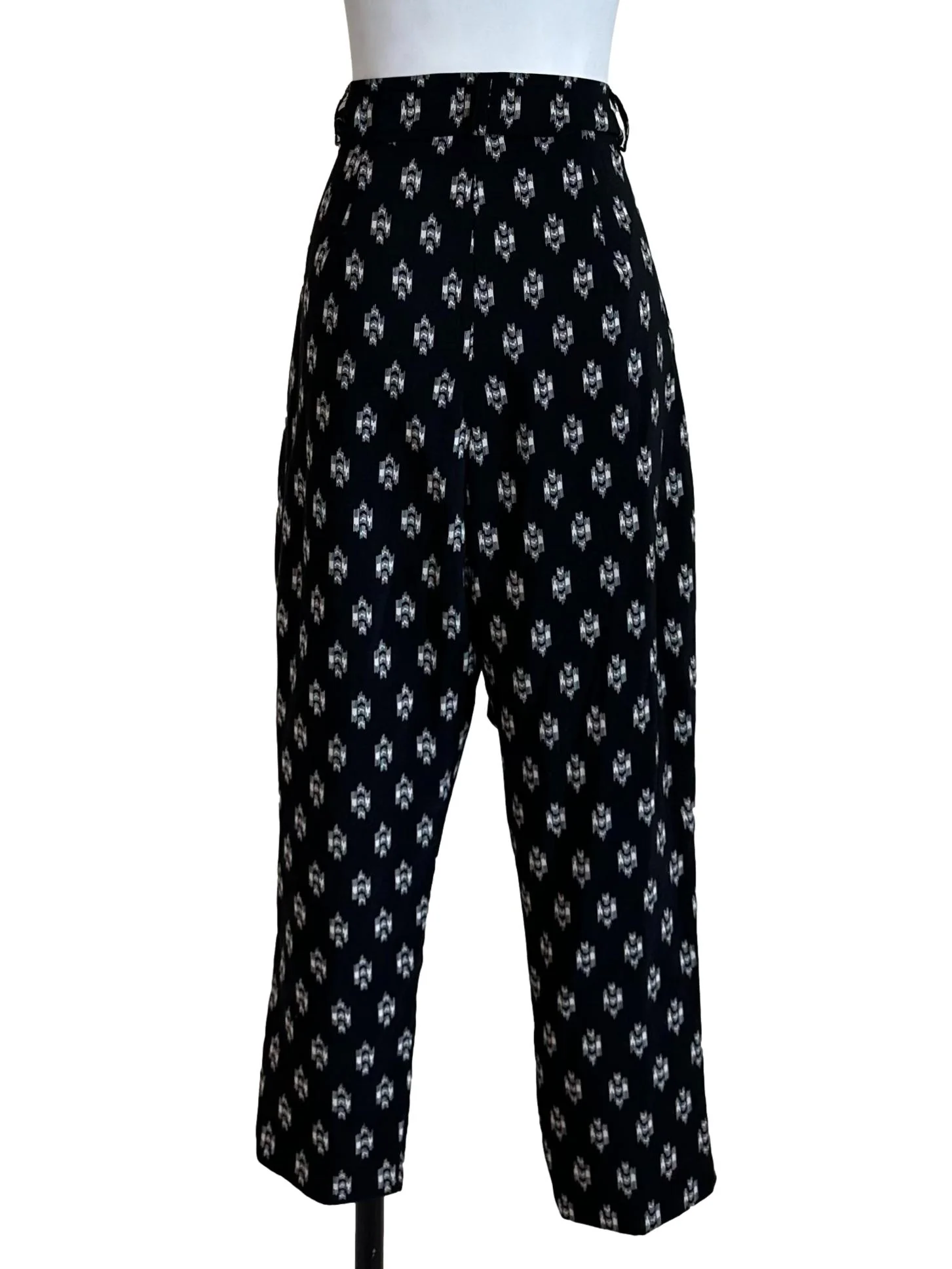 Onyx Black Pattern Strap Long Pants - Image 2