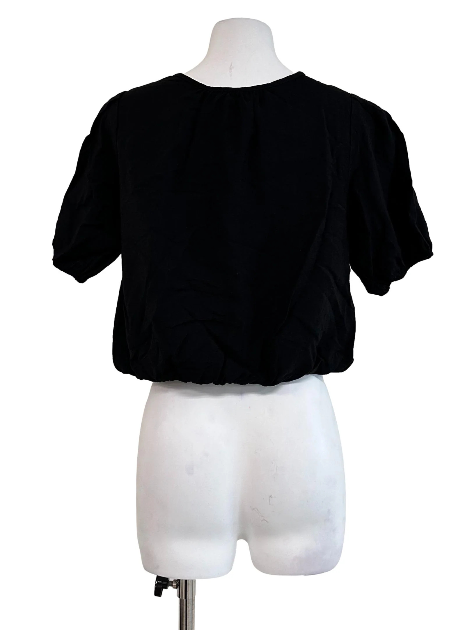 Onyx Black Round Neck Top - Image 2