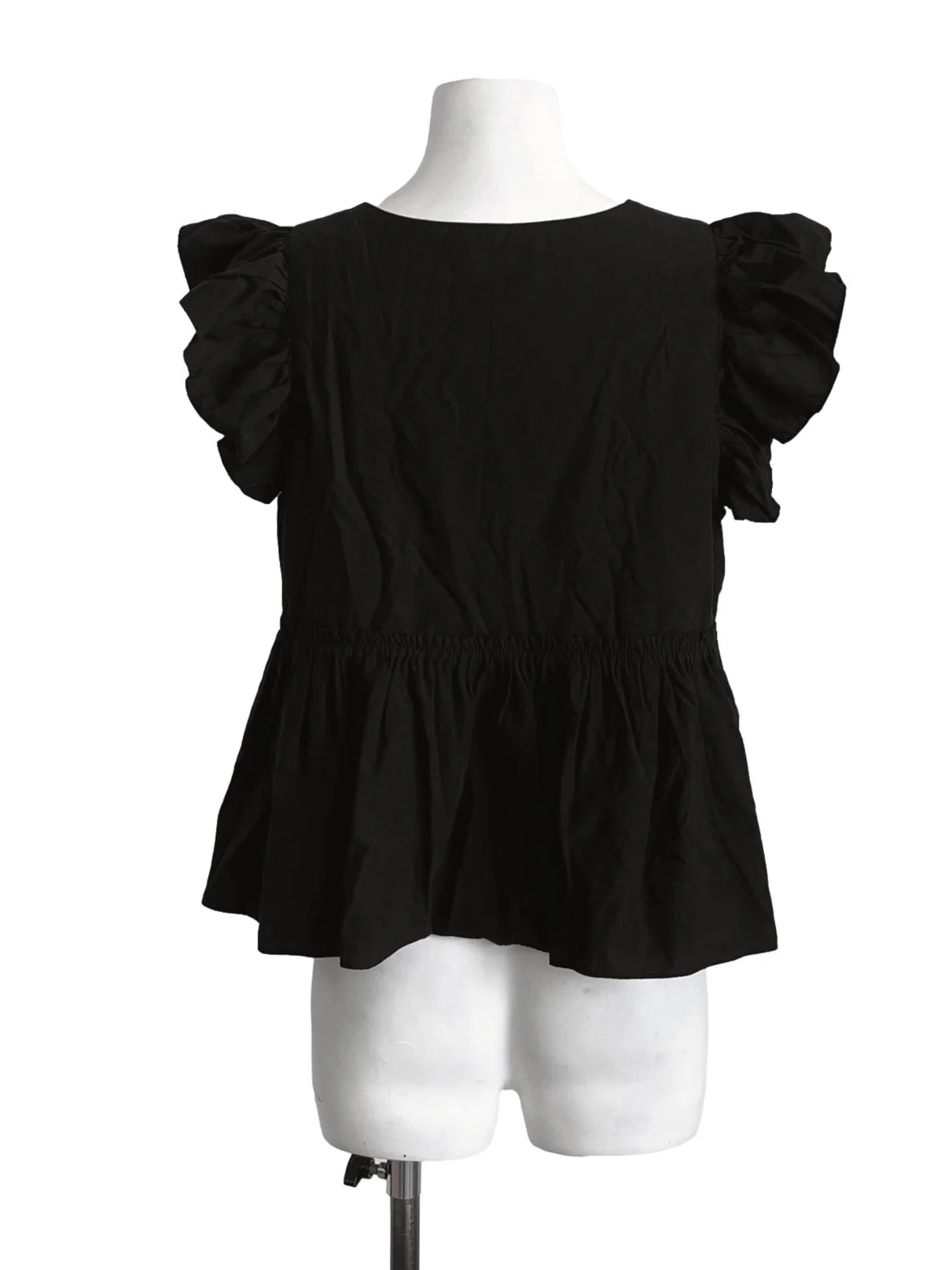 Onyx Black Ruffle Sleeve Blouse TCL - Image 2