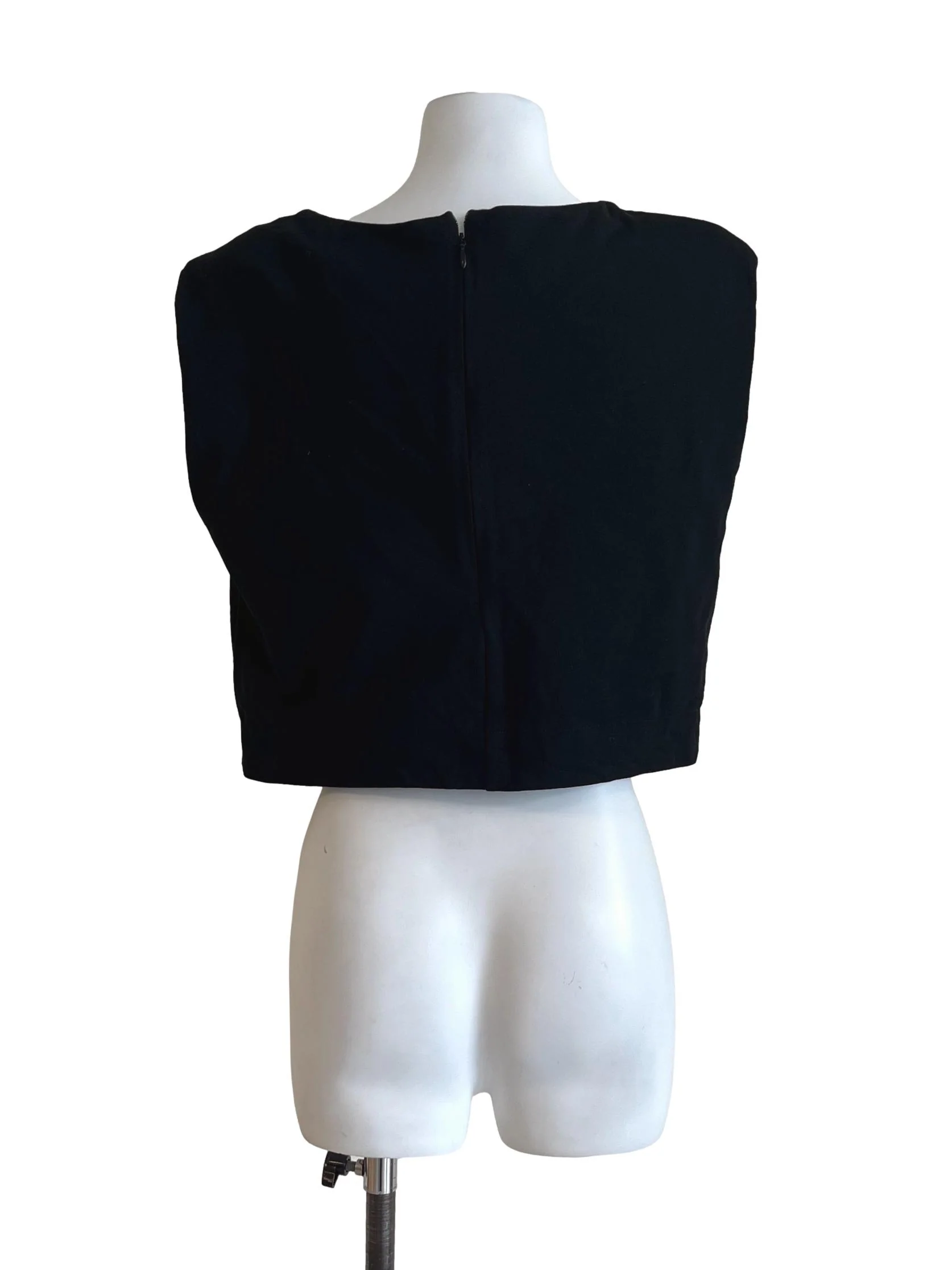Onyx Black Sabrina Neckline Top - Image 2