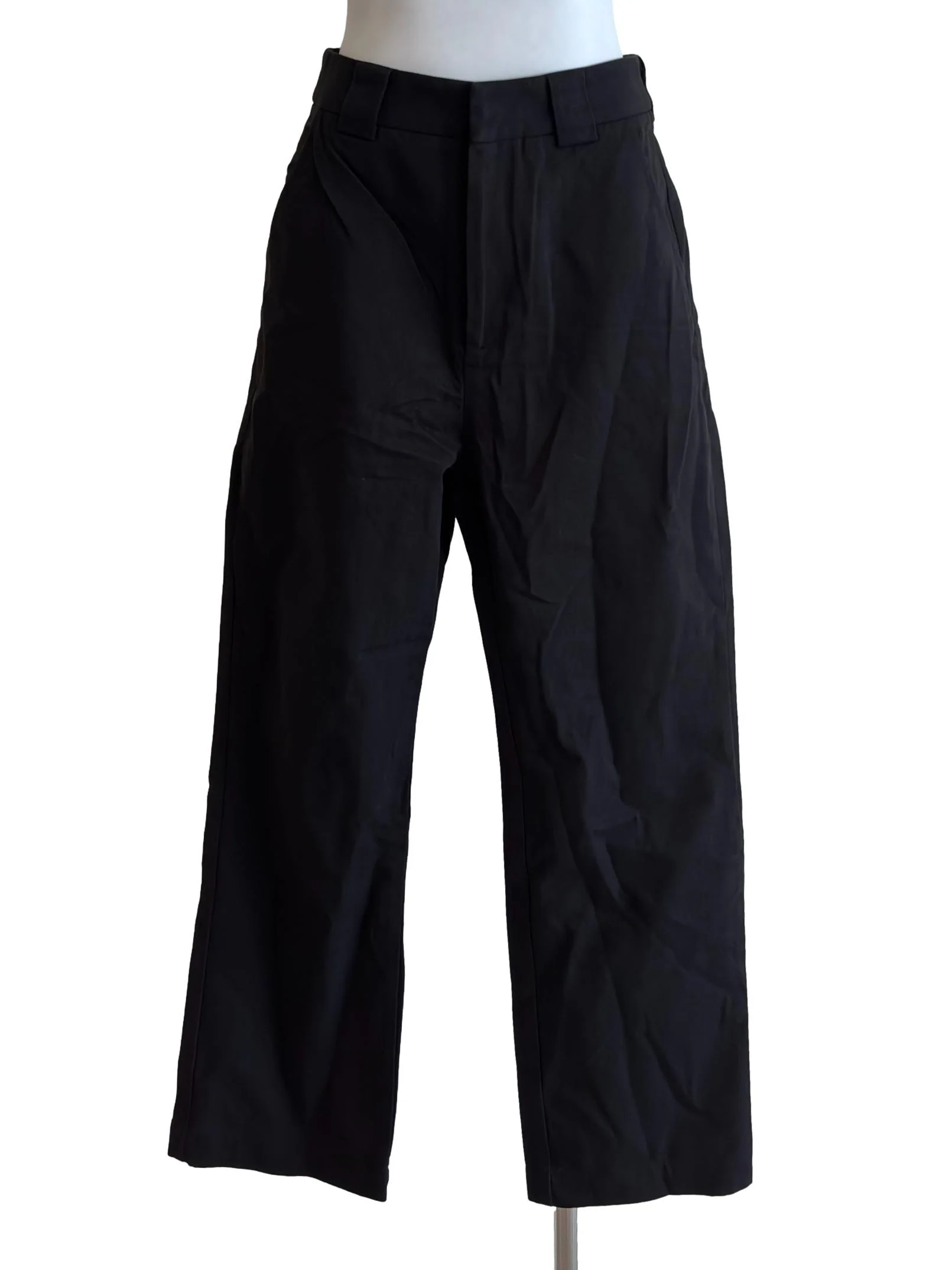 Onyx Black Straight Suiting Pants