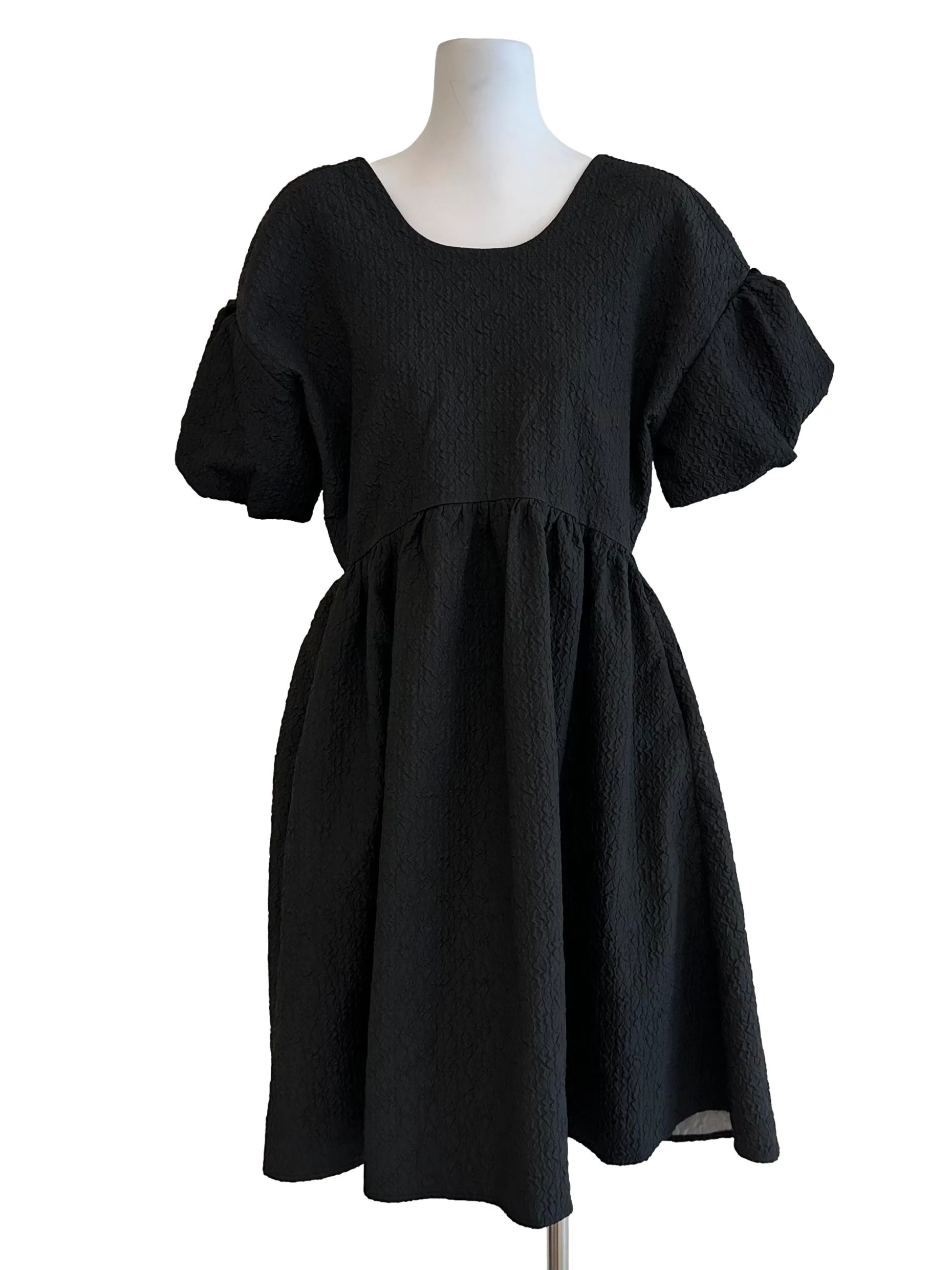 Onyx Black Textured Dress