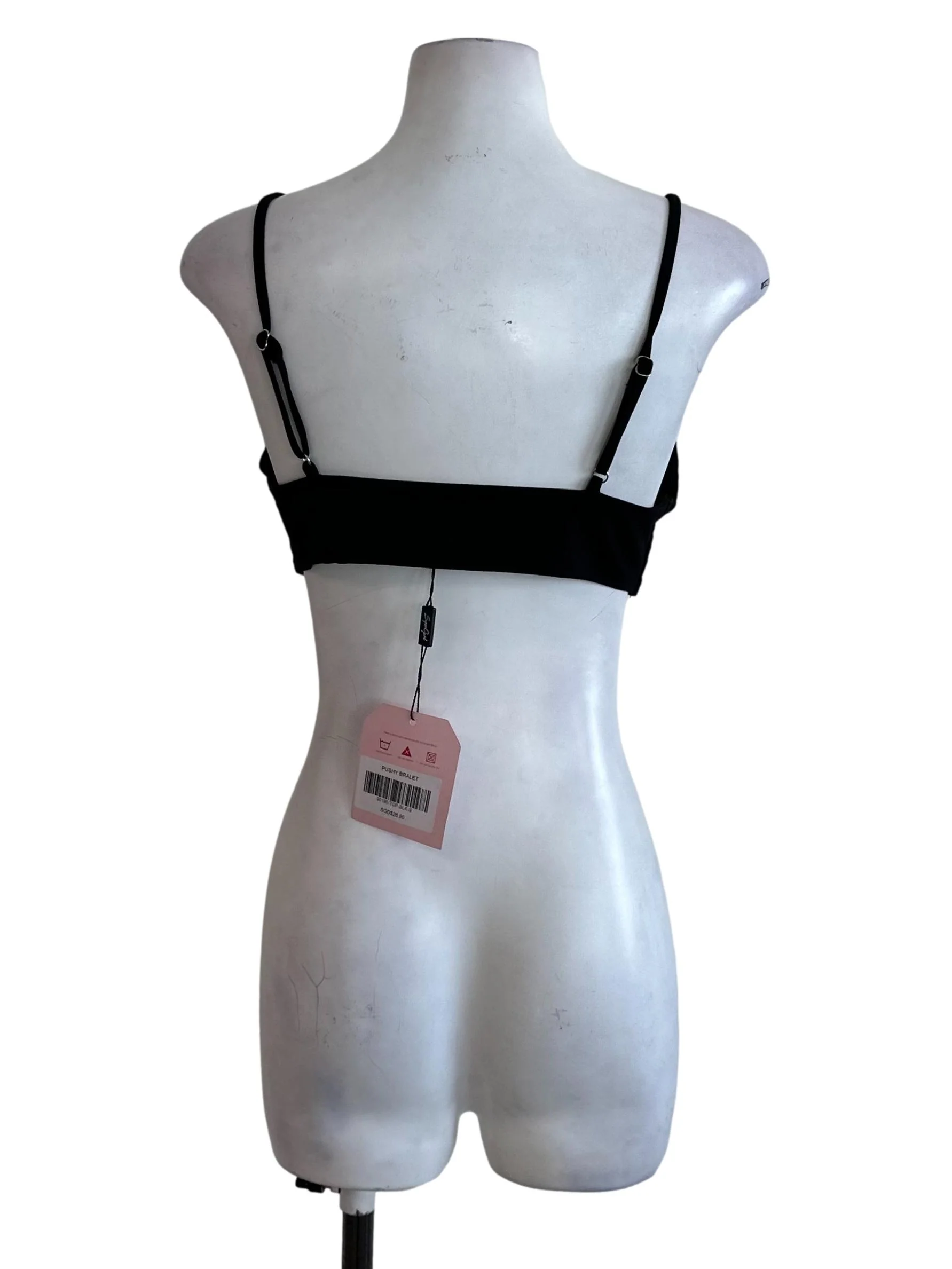 Onyx Black V Neck Crop Top - Image 2