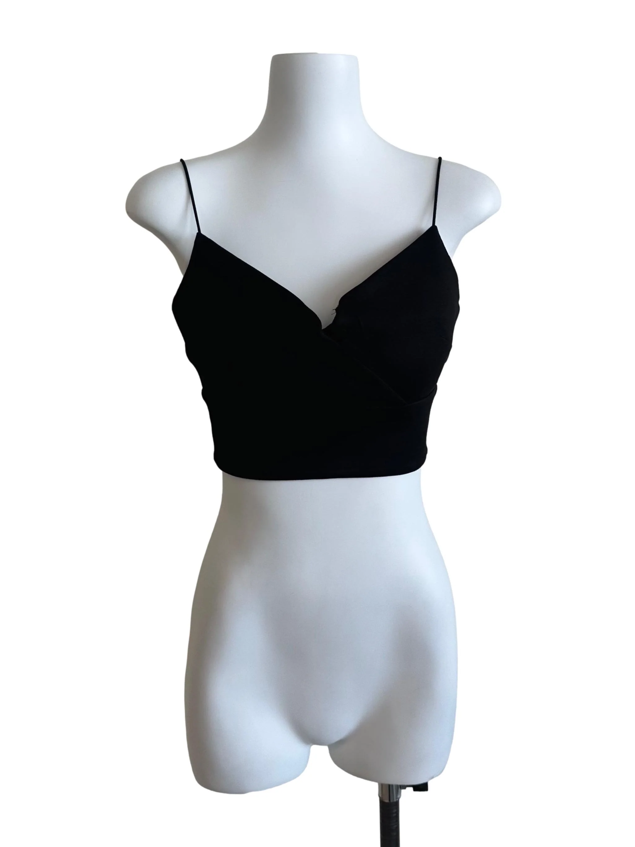 Onyx Black V Neck Fitted Top