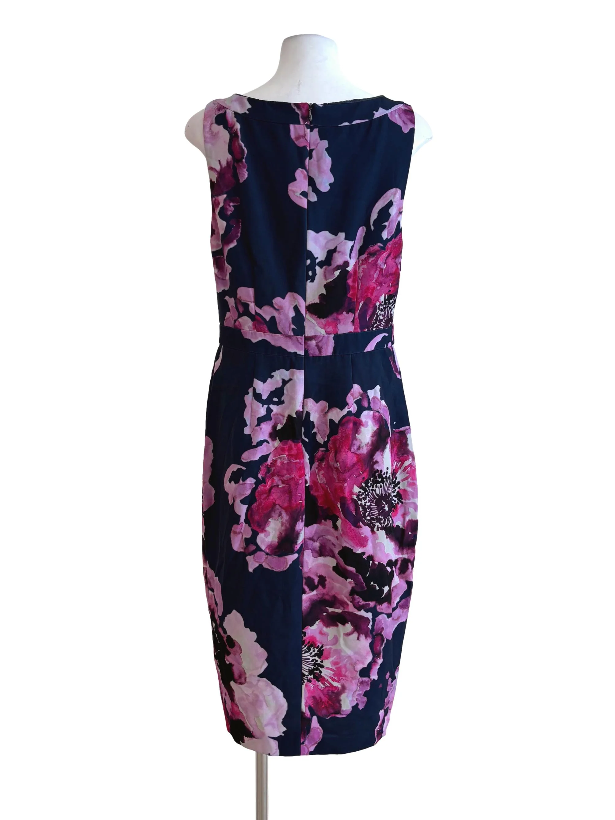 Orchid Purple Floral Sleeveless Pencil Dress - Image 2