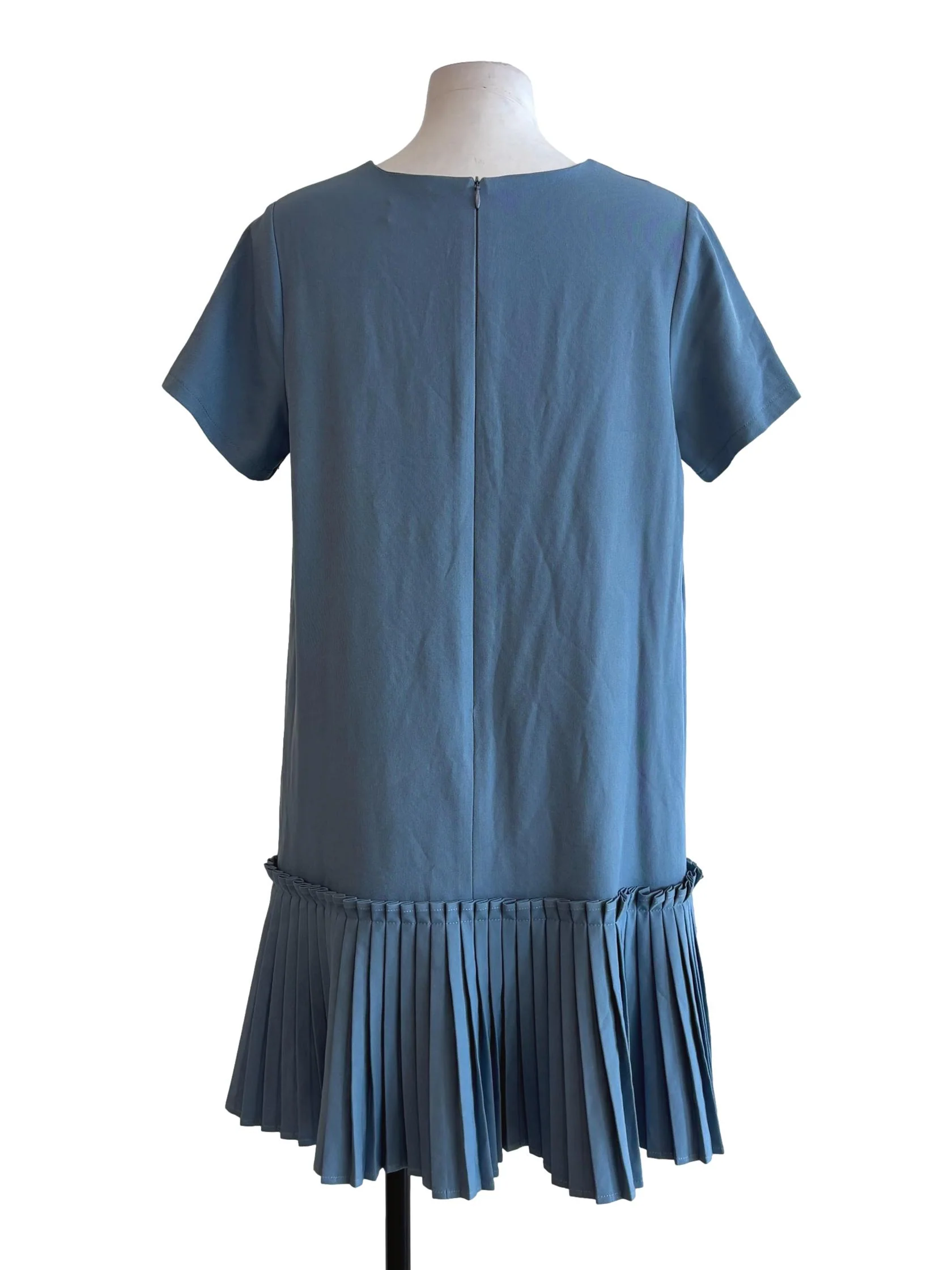 Pacific Blue Short Sleeve Straight Dress - Image 2