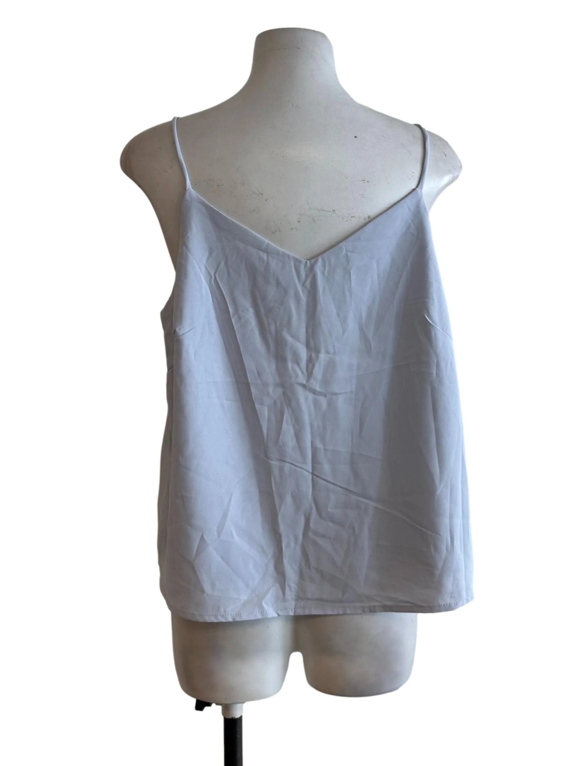Pale Blue V Neck Button Top - Image 2