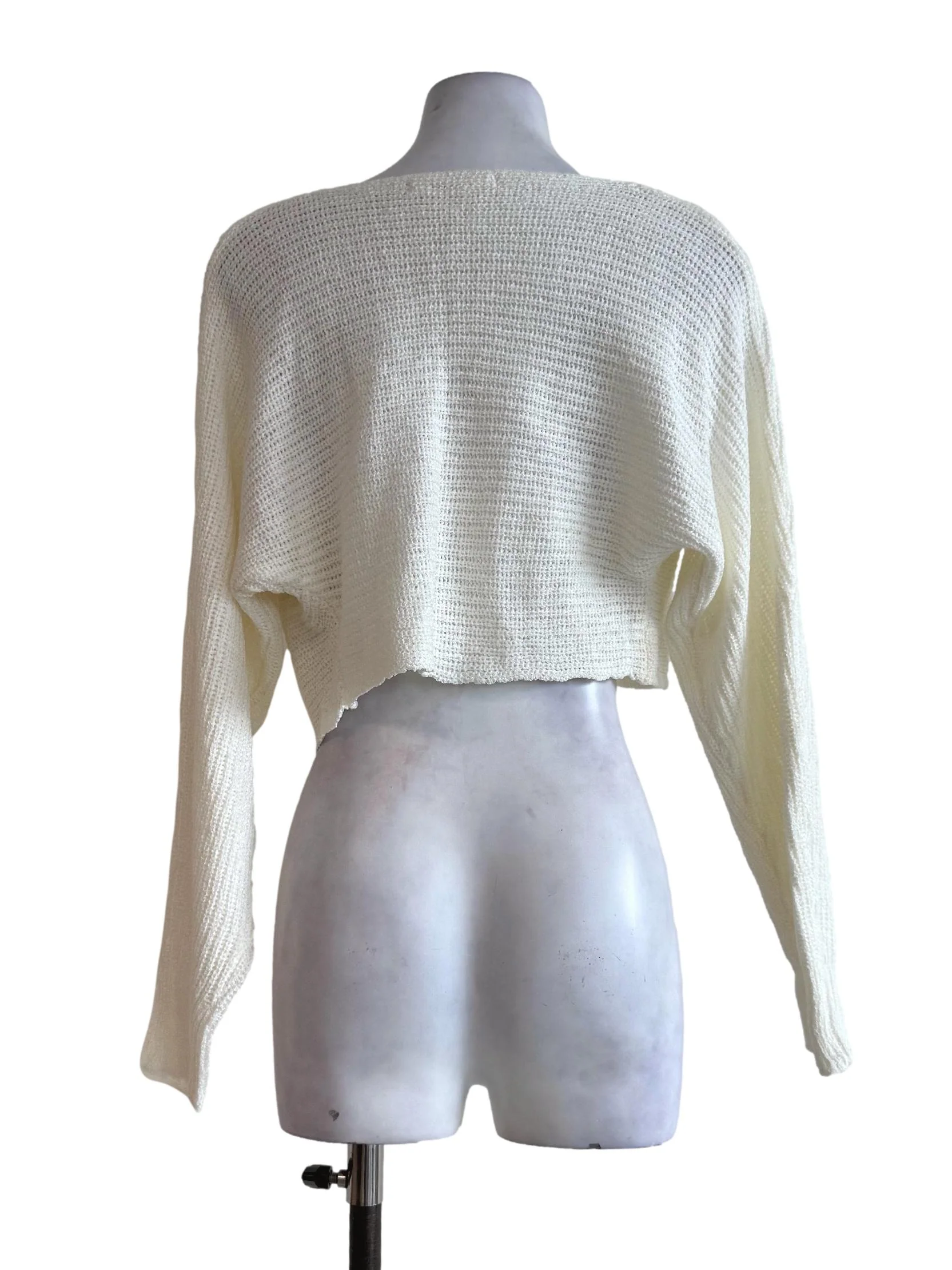 Pale Cream Knitted Long Sleeve Cardigan - Image 2