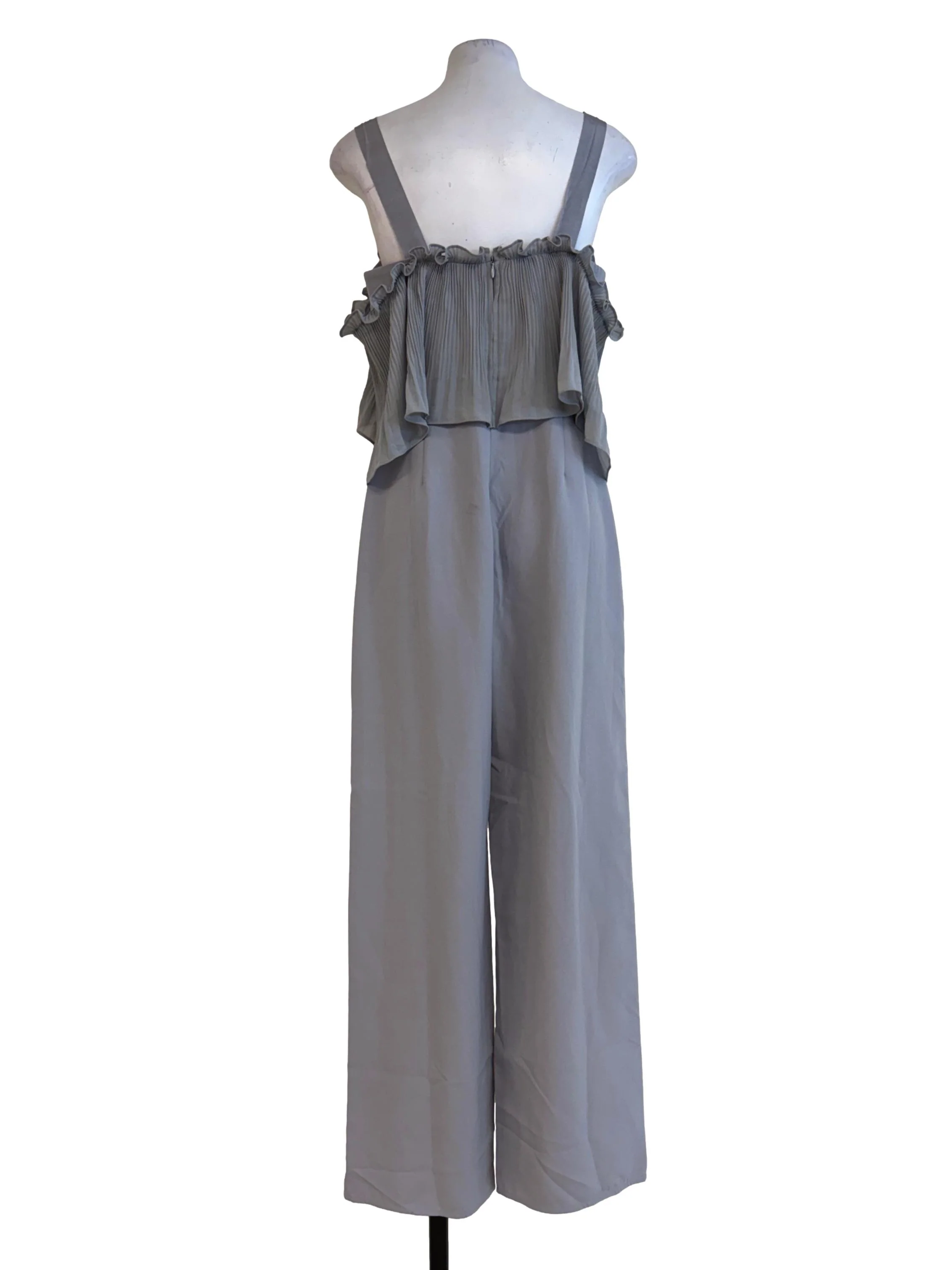 Pale Grey Pleated Jumpsuit LB - Image 2