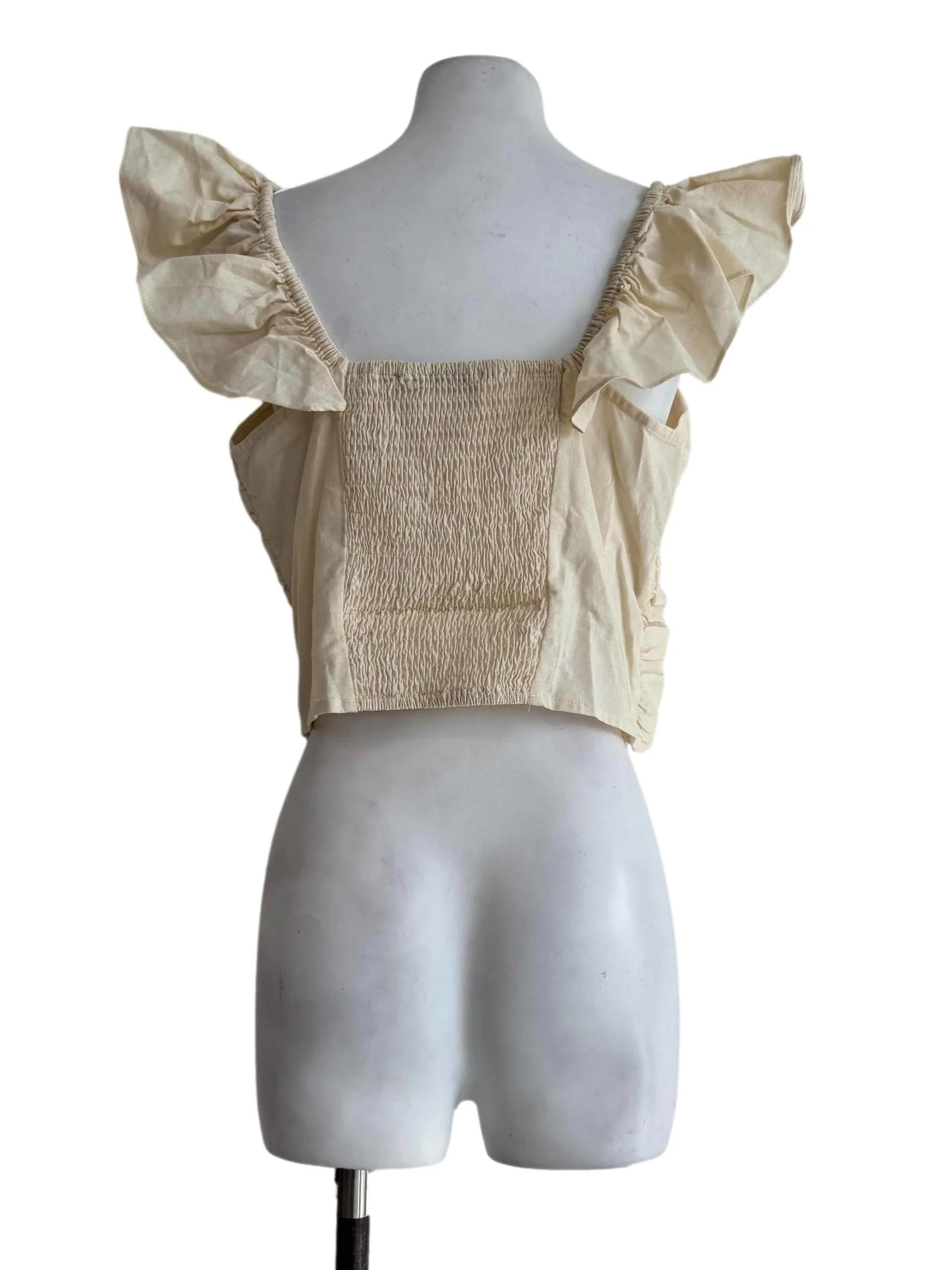Pale Ivory Ruffle Top - Image 2