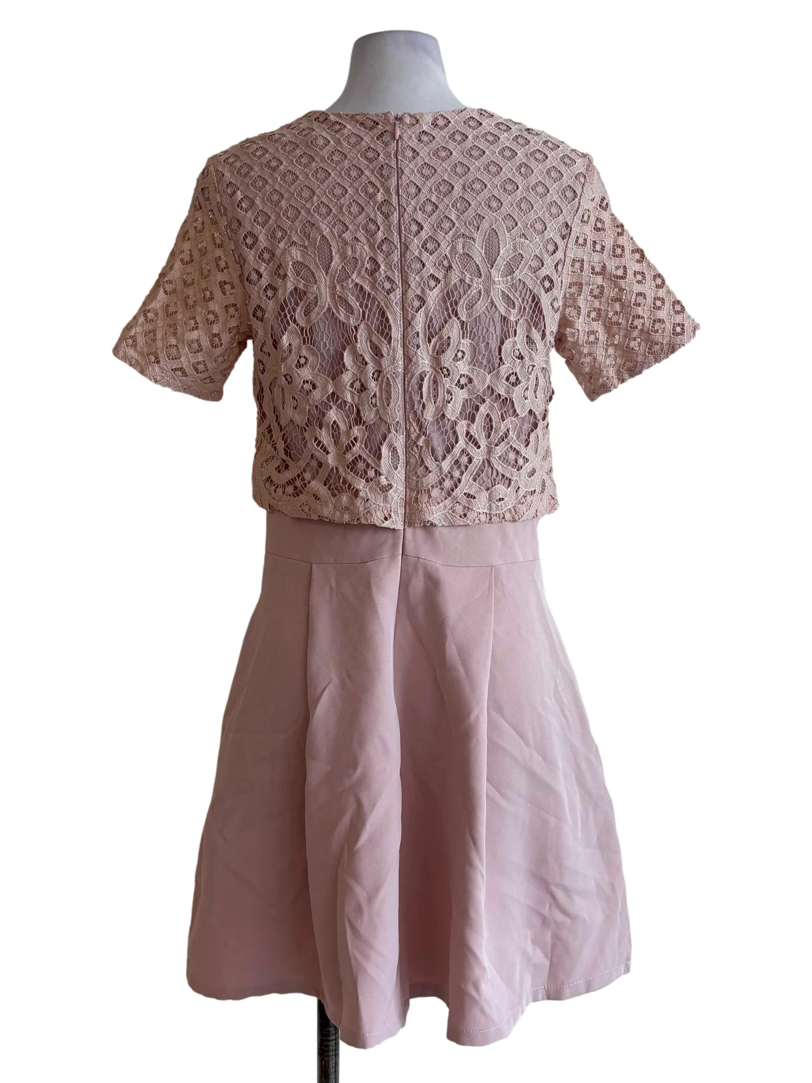 Pale Pink Lace Top Dress - Image 2