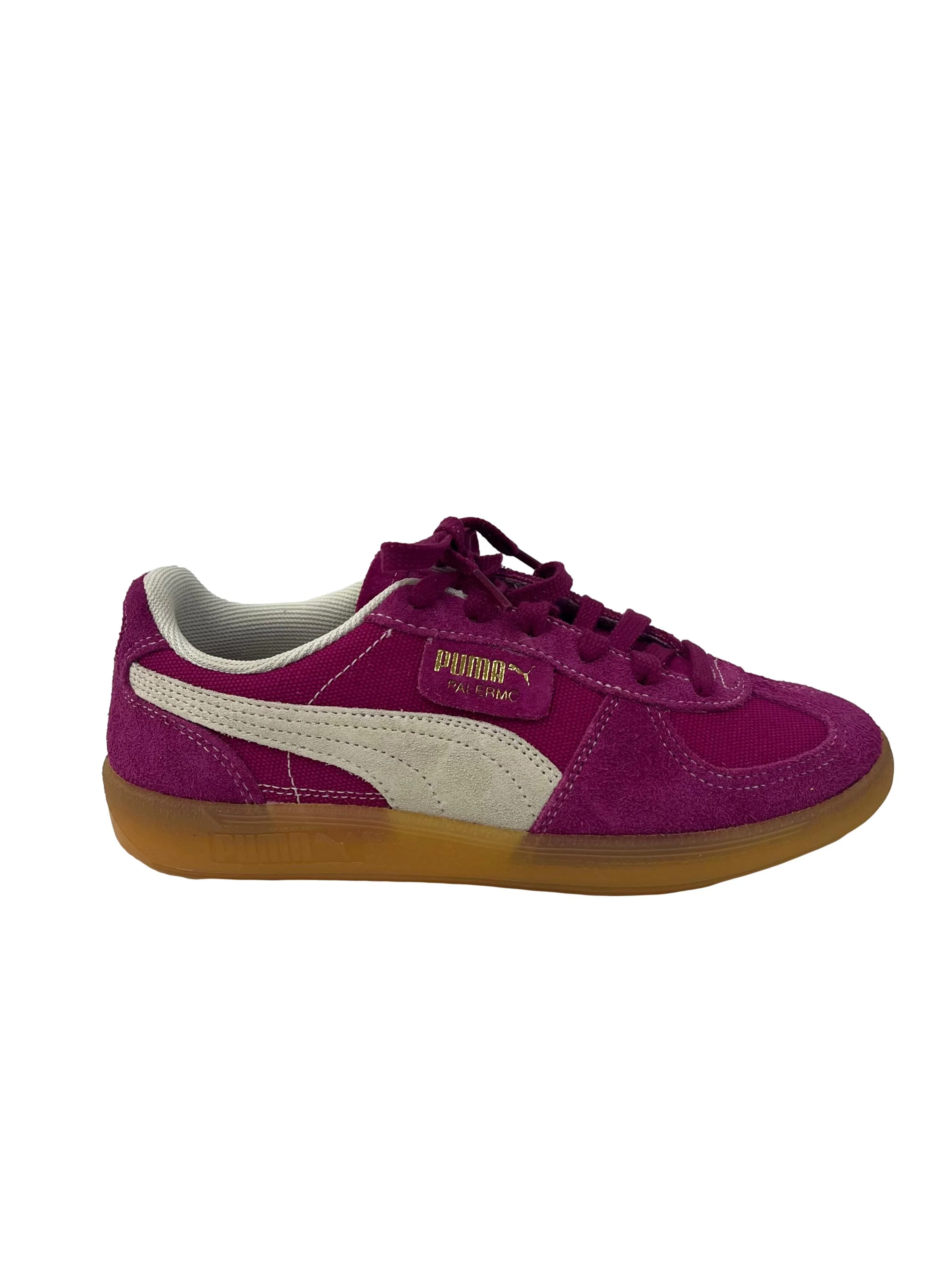 Palermo Vintage Magenta Gleam-Frosted Ivory Sneakers With Interchangeable Shoelaces - Image 2