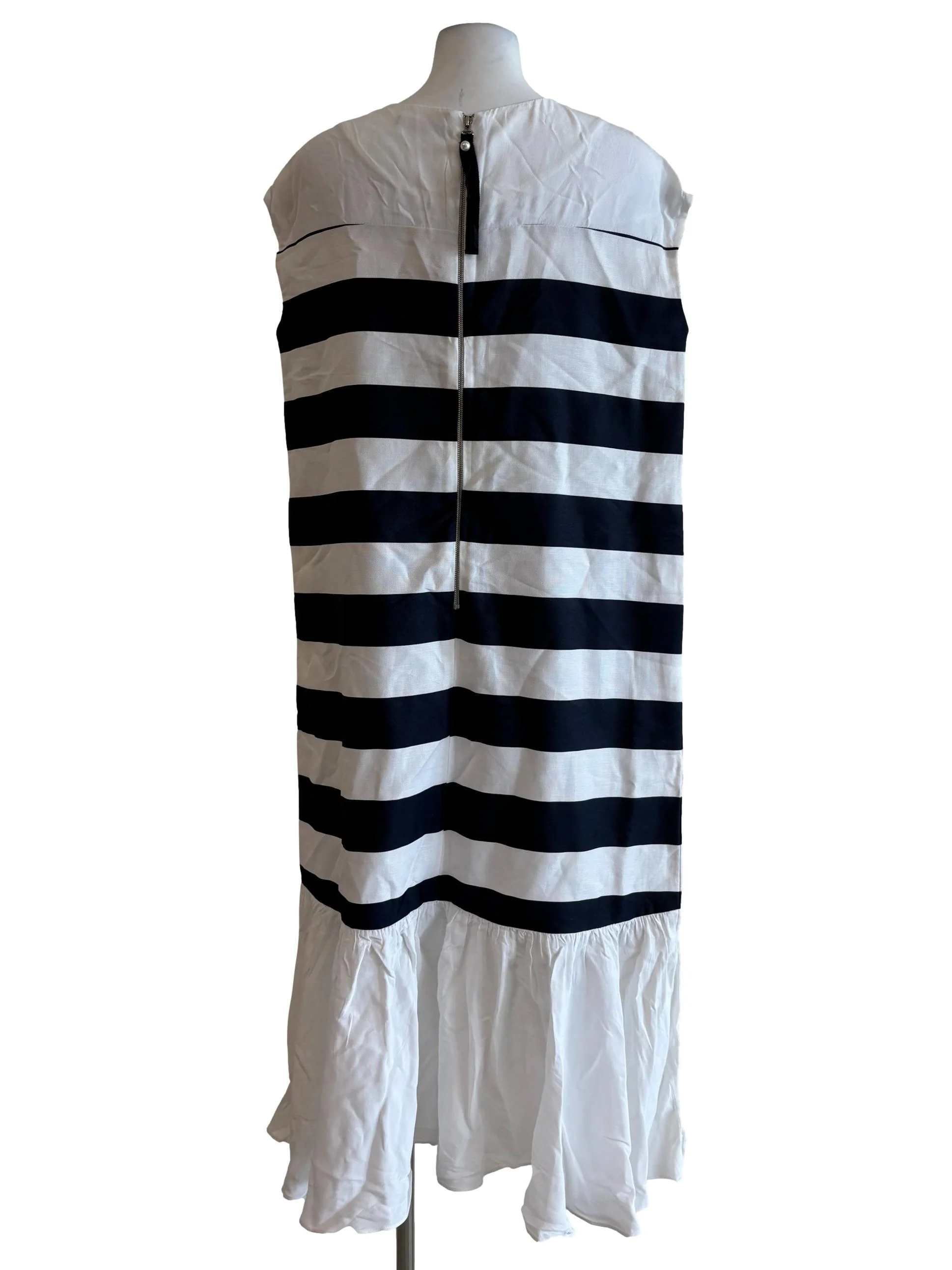 Parisian Black And White Striped Dropwaist Dress - Image 2