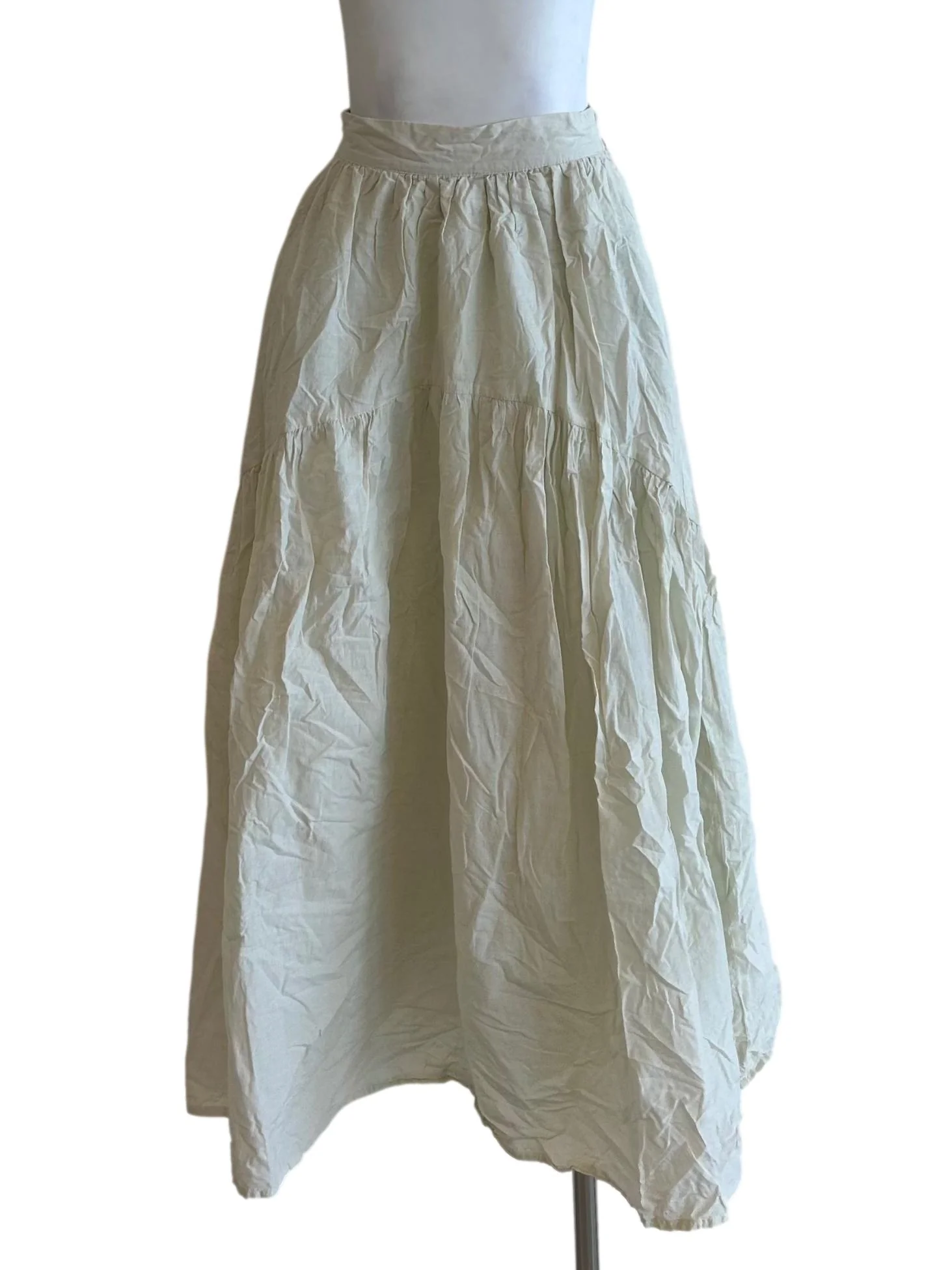 Cream Tiered Skirt