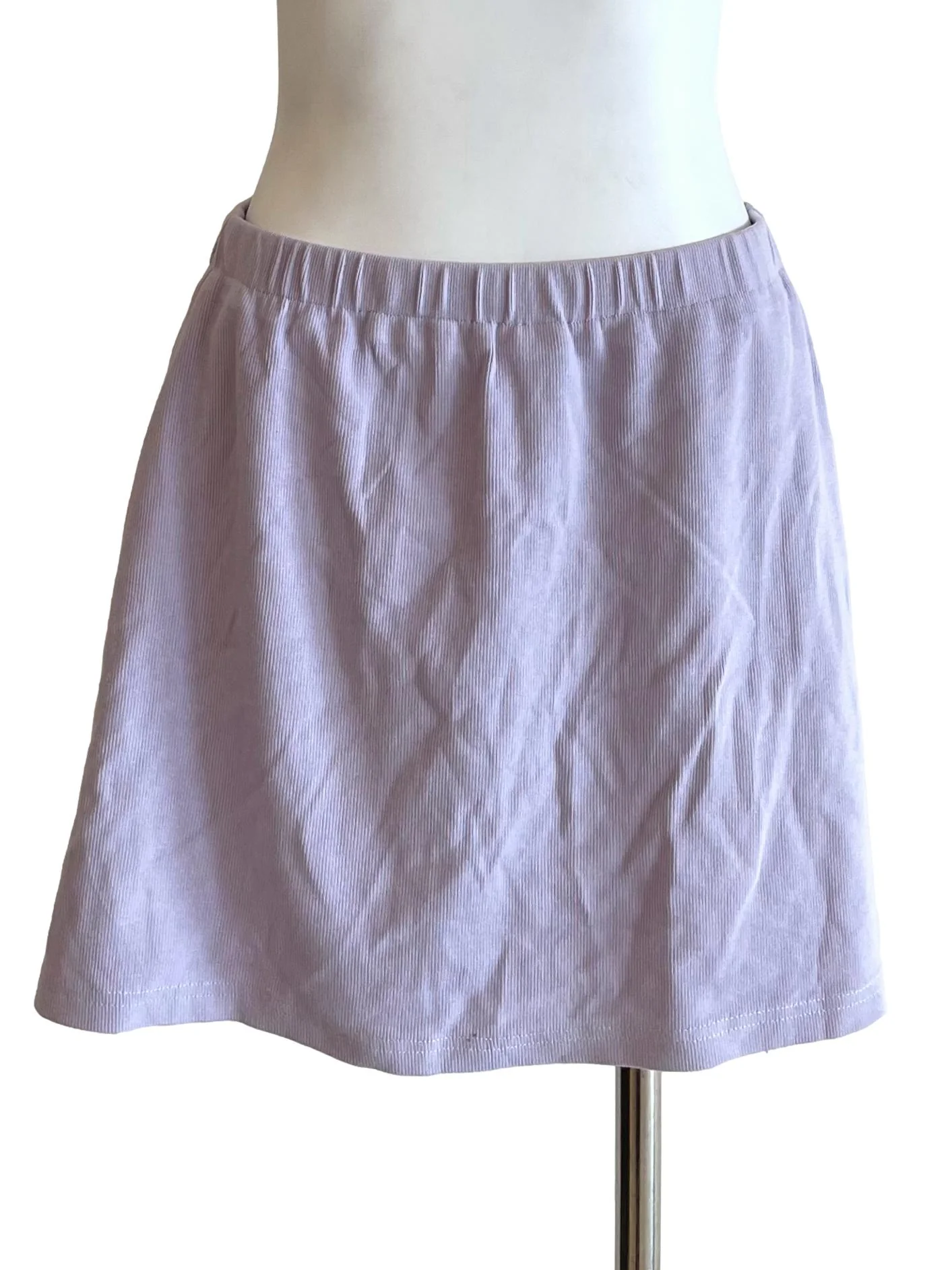 Pastel Lilac Knit Mini Skirt