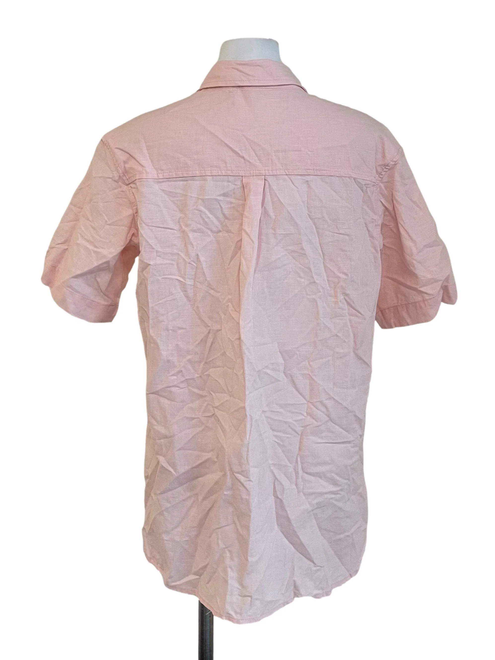 Pastel Pink Short Sleeves Oxford Shirt - Image 2