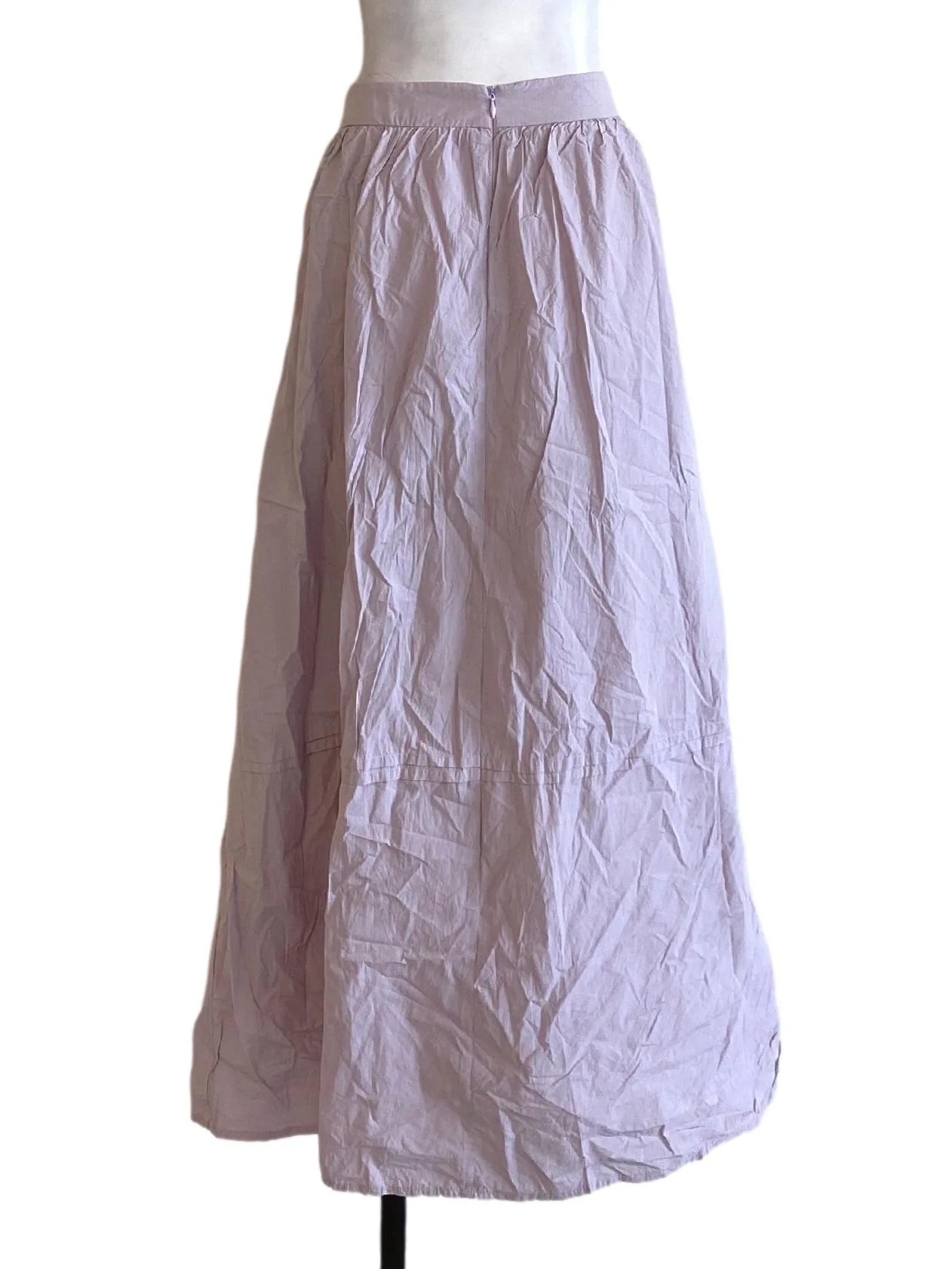 Pastel Purple Long Loose Flowy A-Line Skirt - Image 2