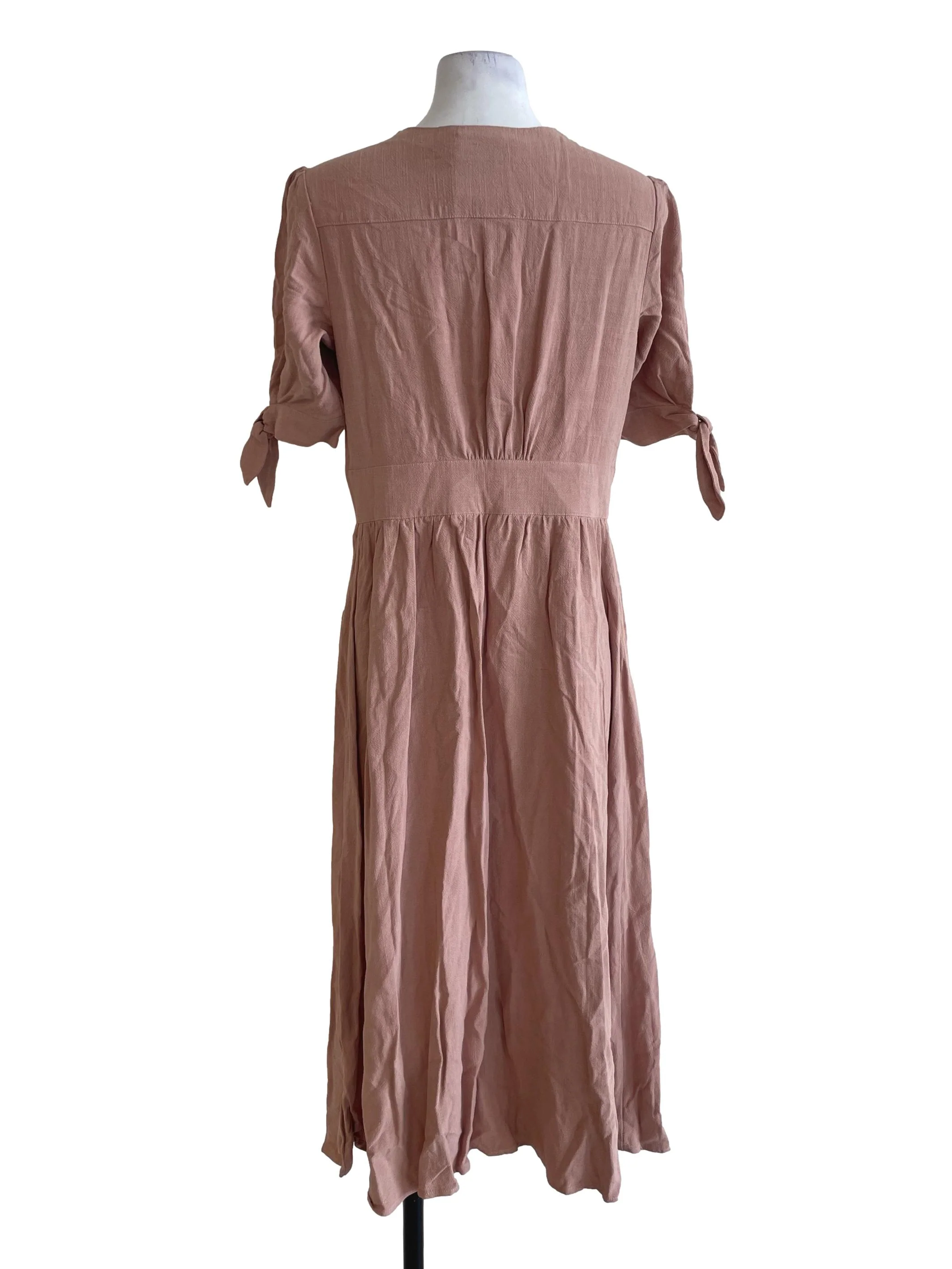 Peach Button Up Dress - Image 2