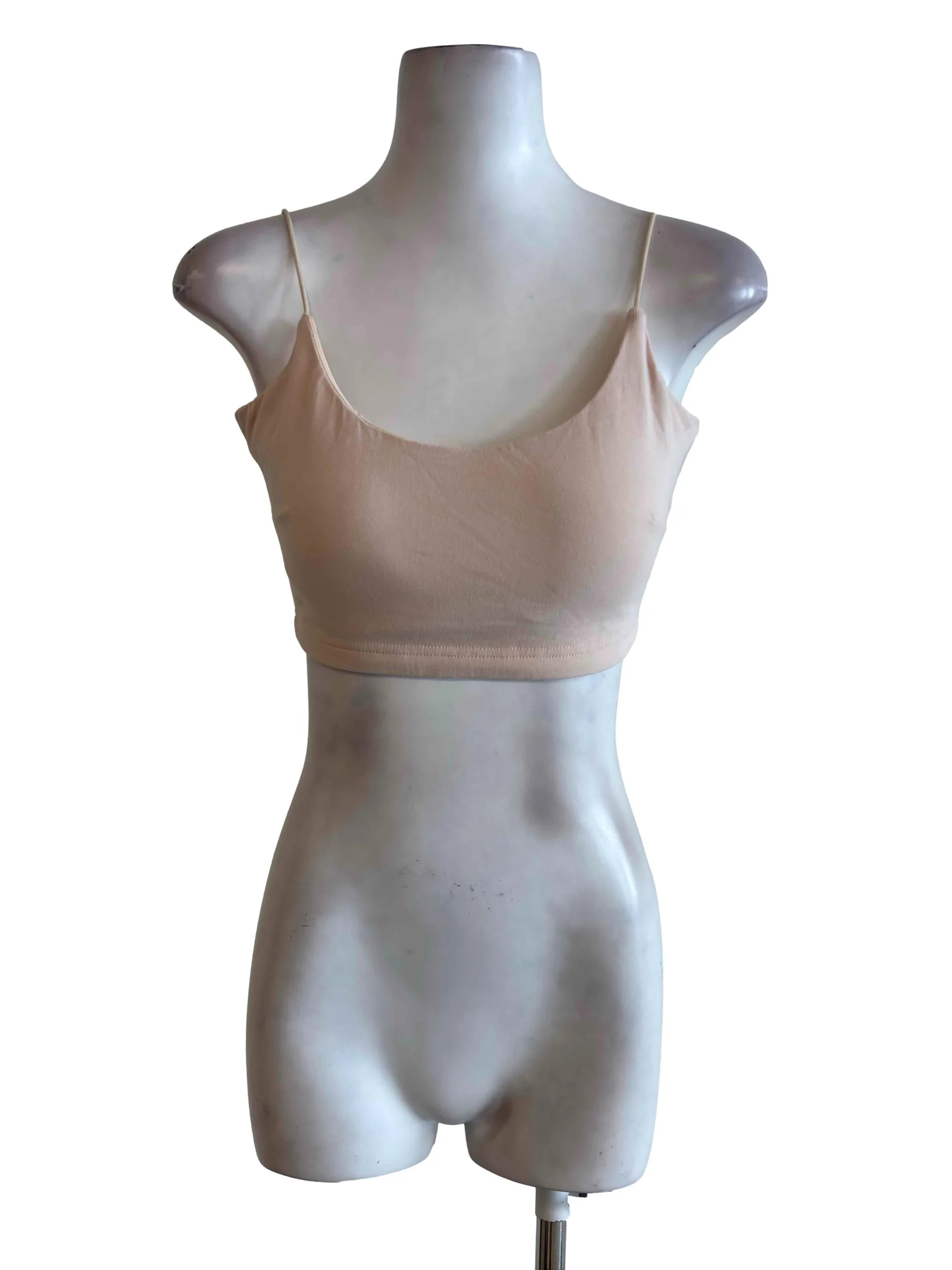 Peach Nude Spaghetti Strap Bra Top