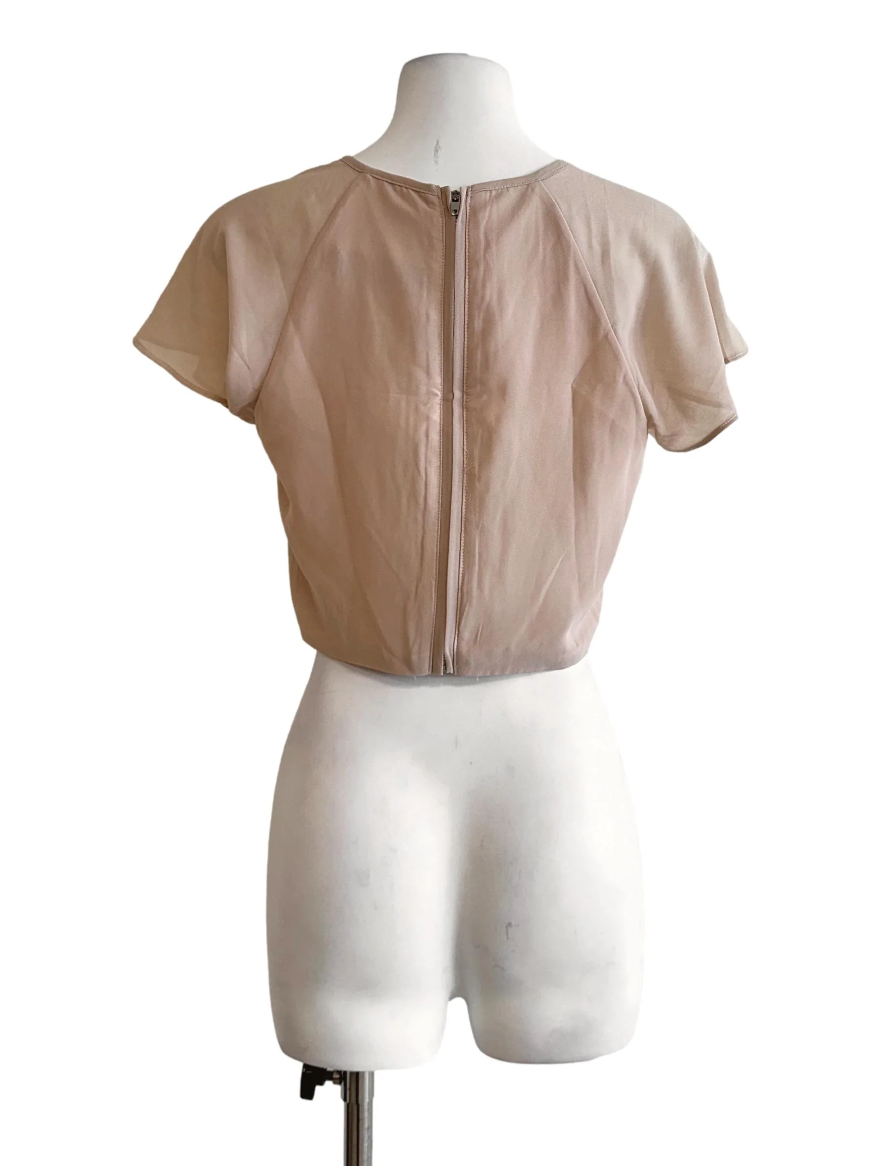 Peach Pink Pleated Top - Image 2