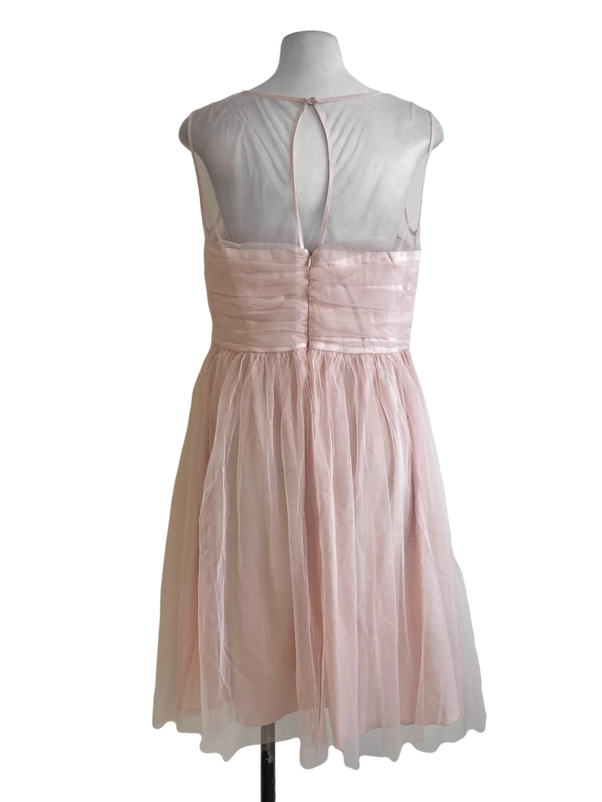 Peach Tutu Sleeveless Dress - Image 2
