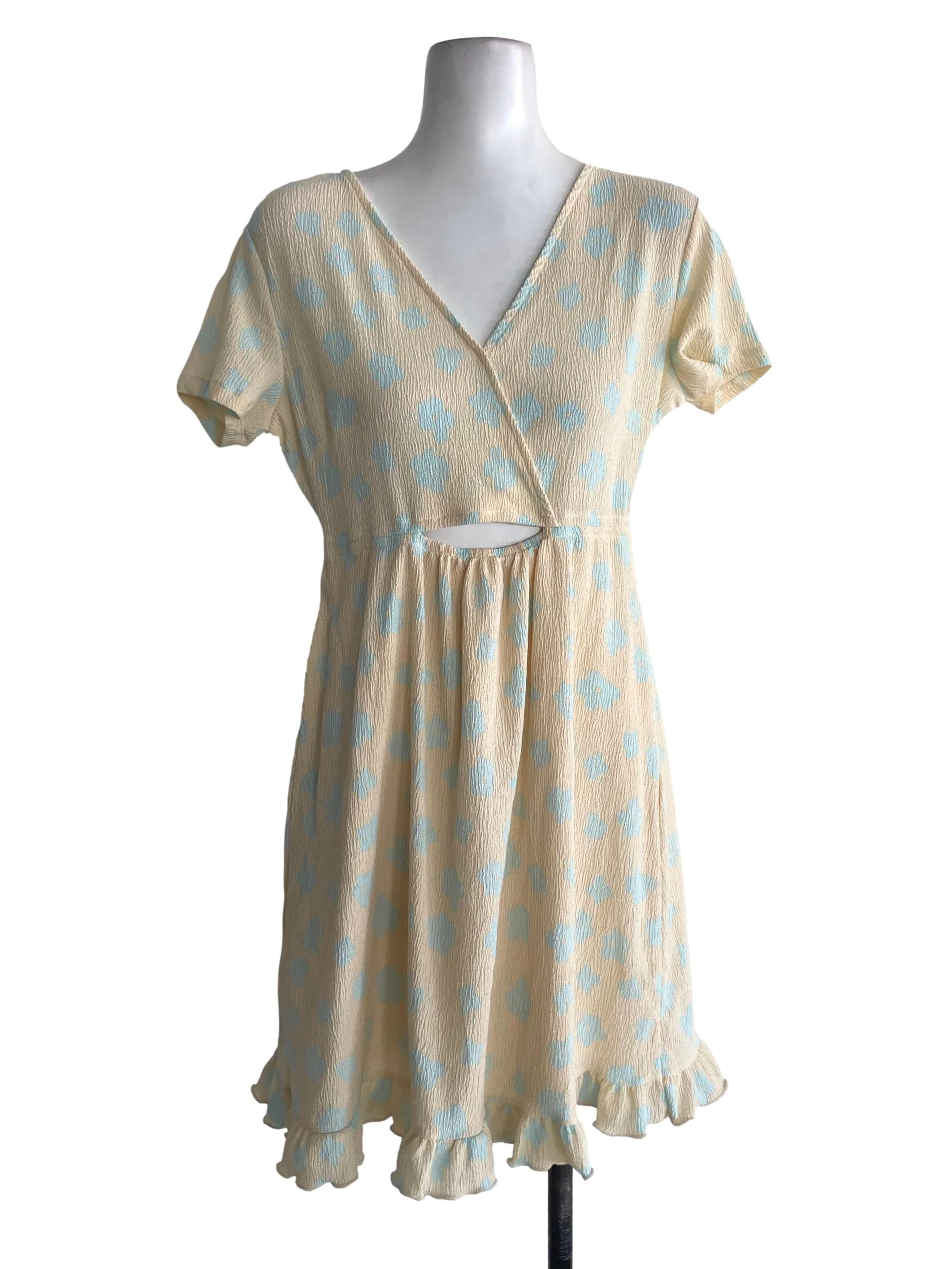 Peach Yellow Floral Dress