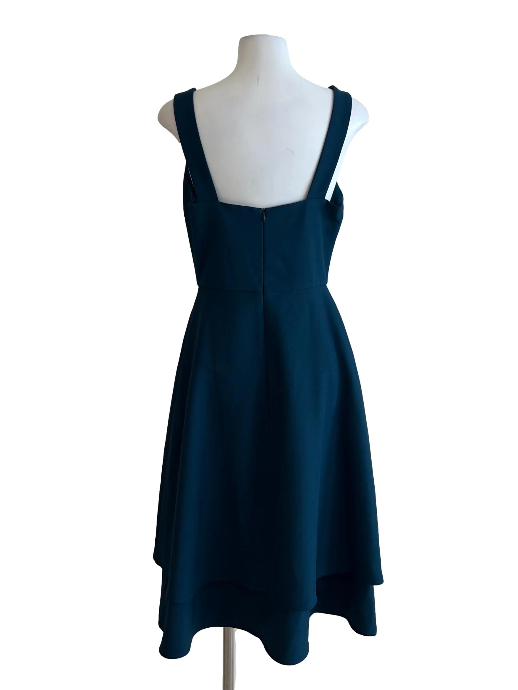 Peacock Blue A-Line Dress LB - Image 2