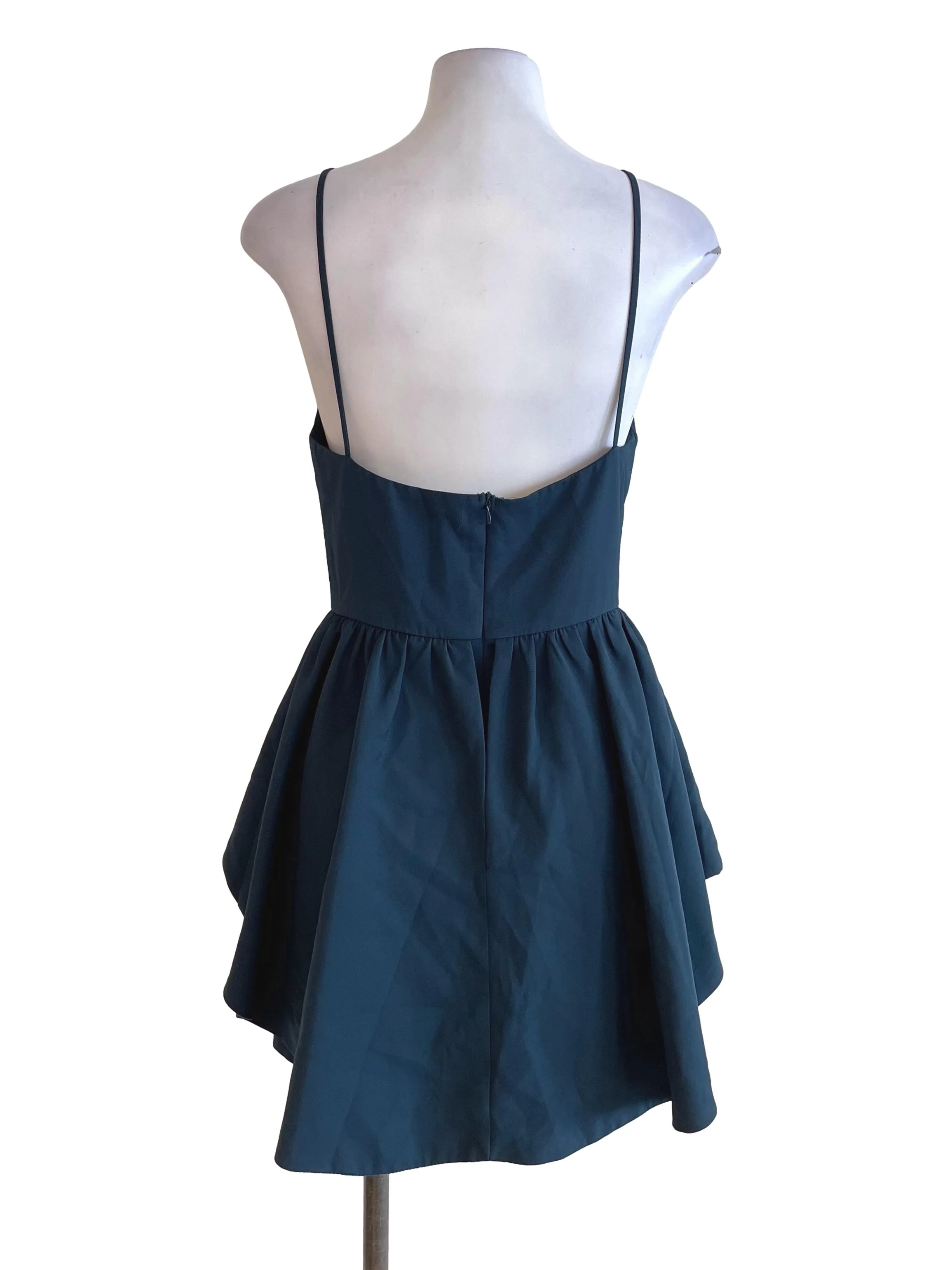 Peacock Blue Peplum Dress - Image 2