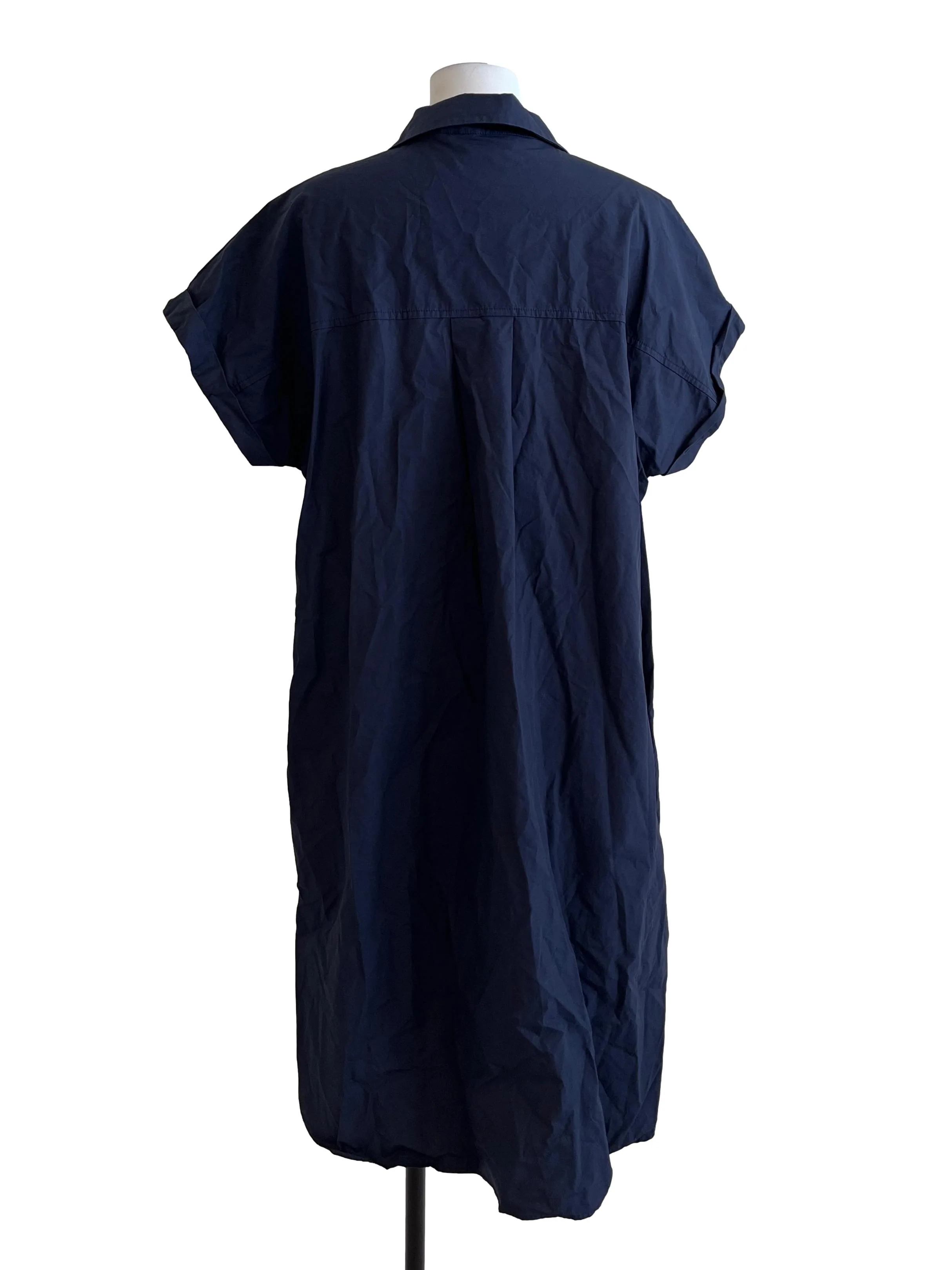 Peacock Blue V-Neck Shirt Dress - Image 2
