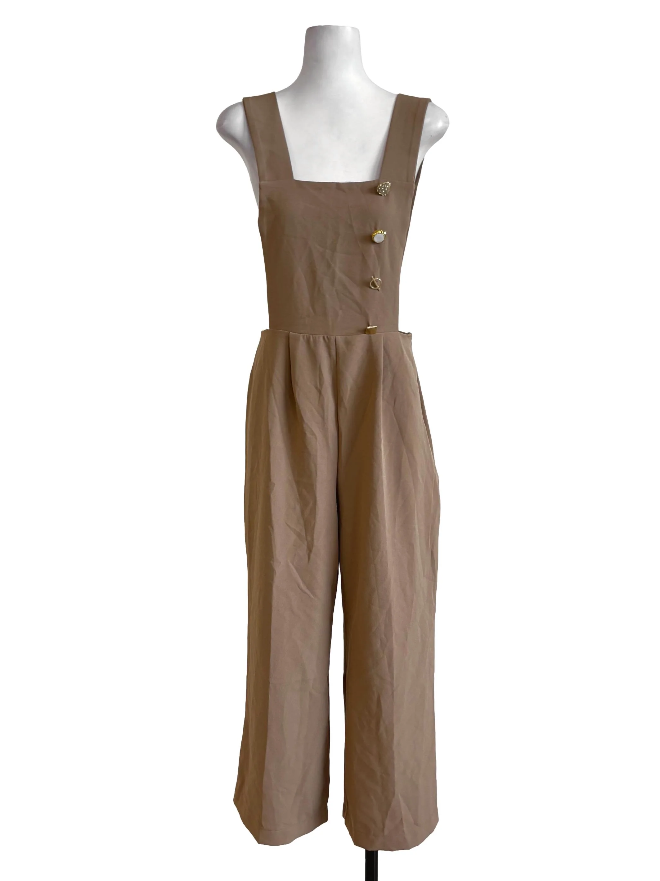 Peanut Brown All Over Jumpsuit