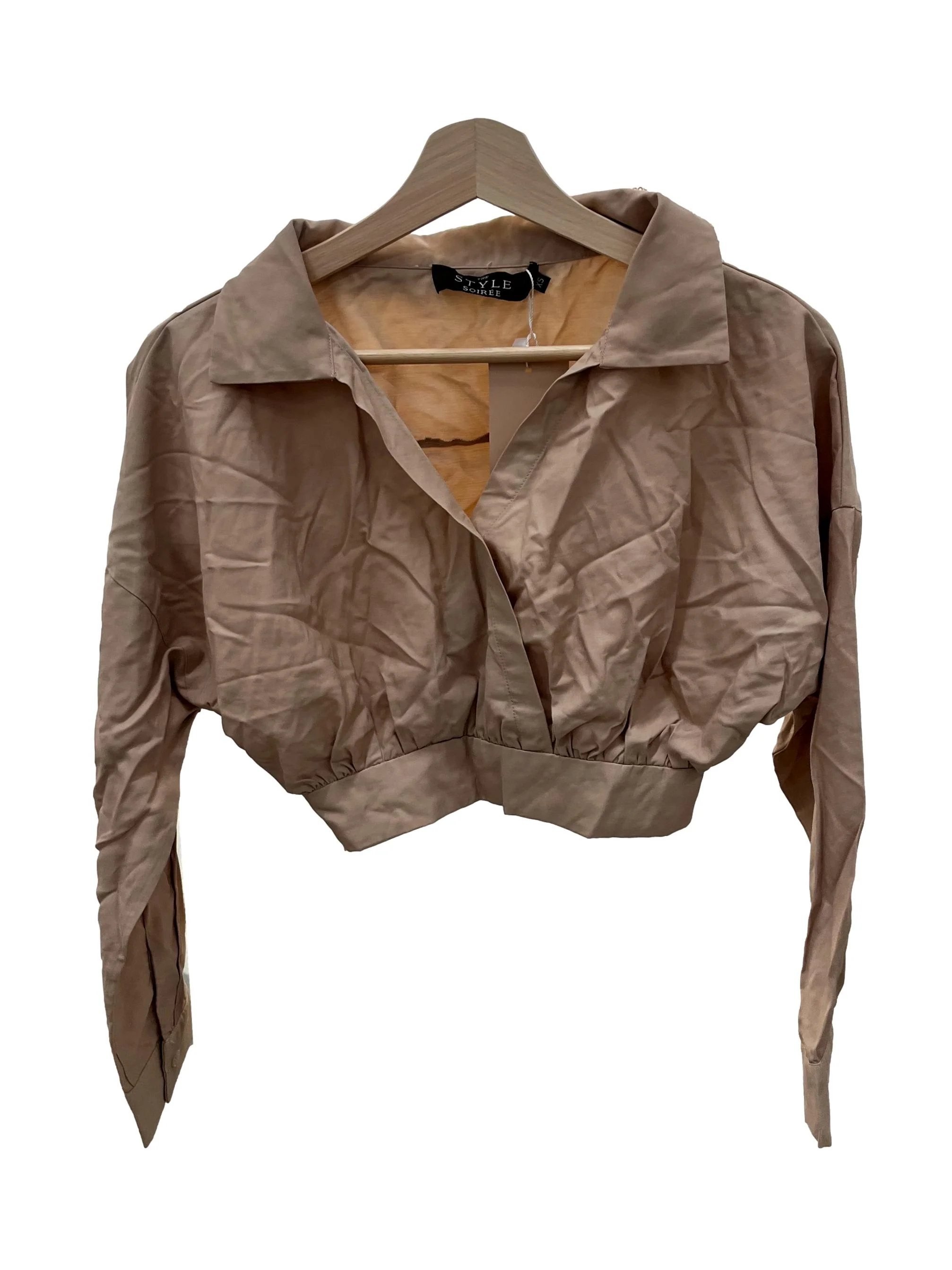 Peanut Brown Batwing Top