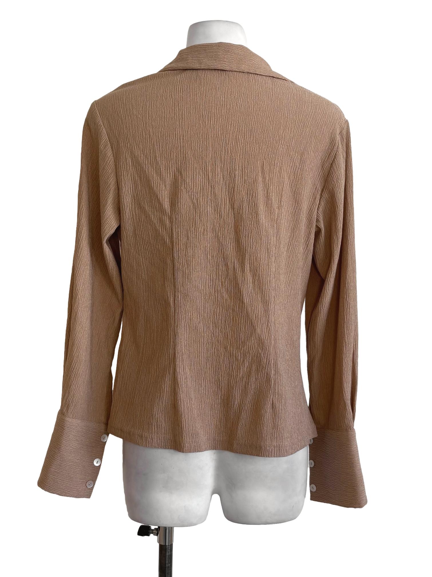 Peanut Crinkled Front Knot Top - Image 2