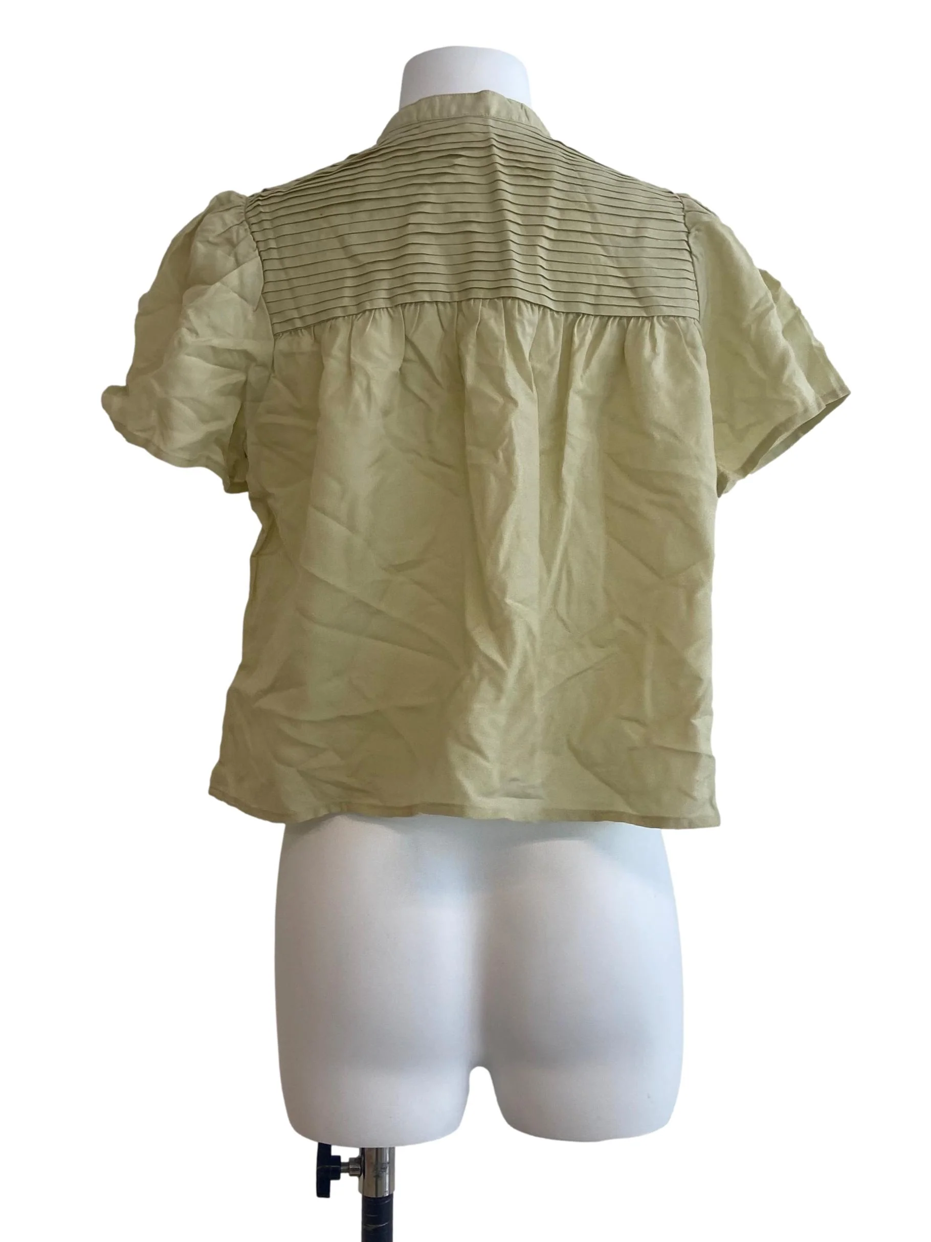 Pear Green Button Down Blouse - Image 2