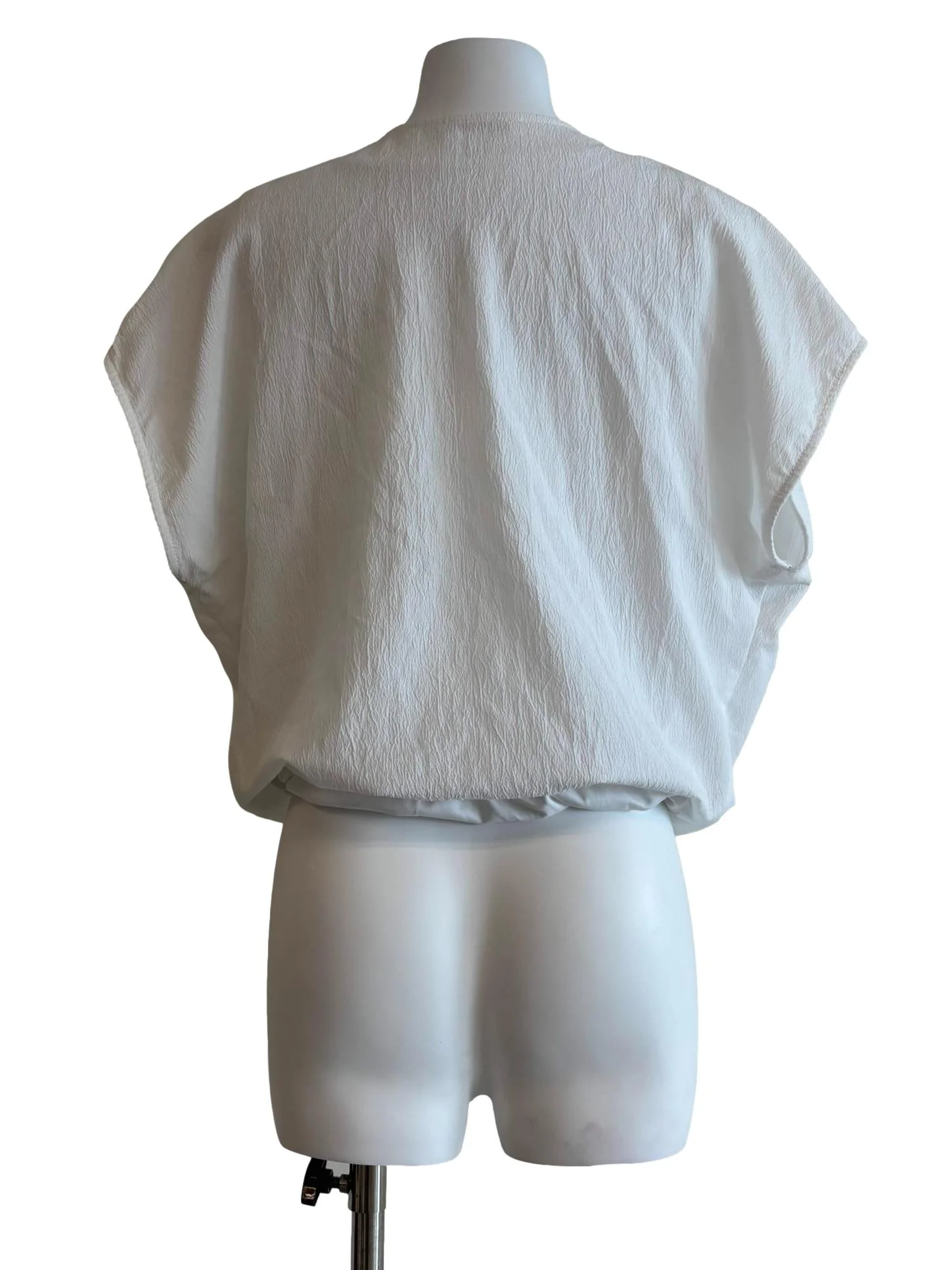 Pearl White Elastic Waist Top - Image 2