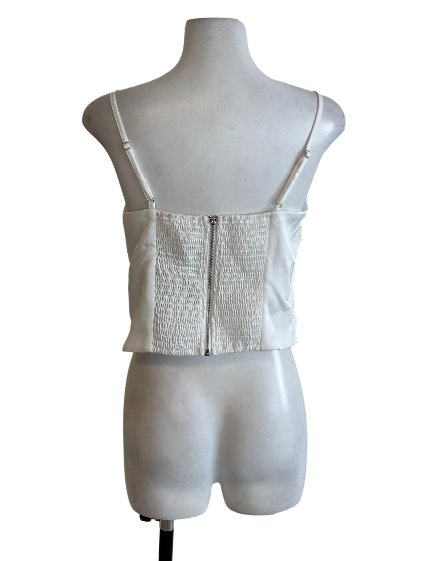 Pearl White Lace Padded Top - Image 2