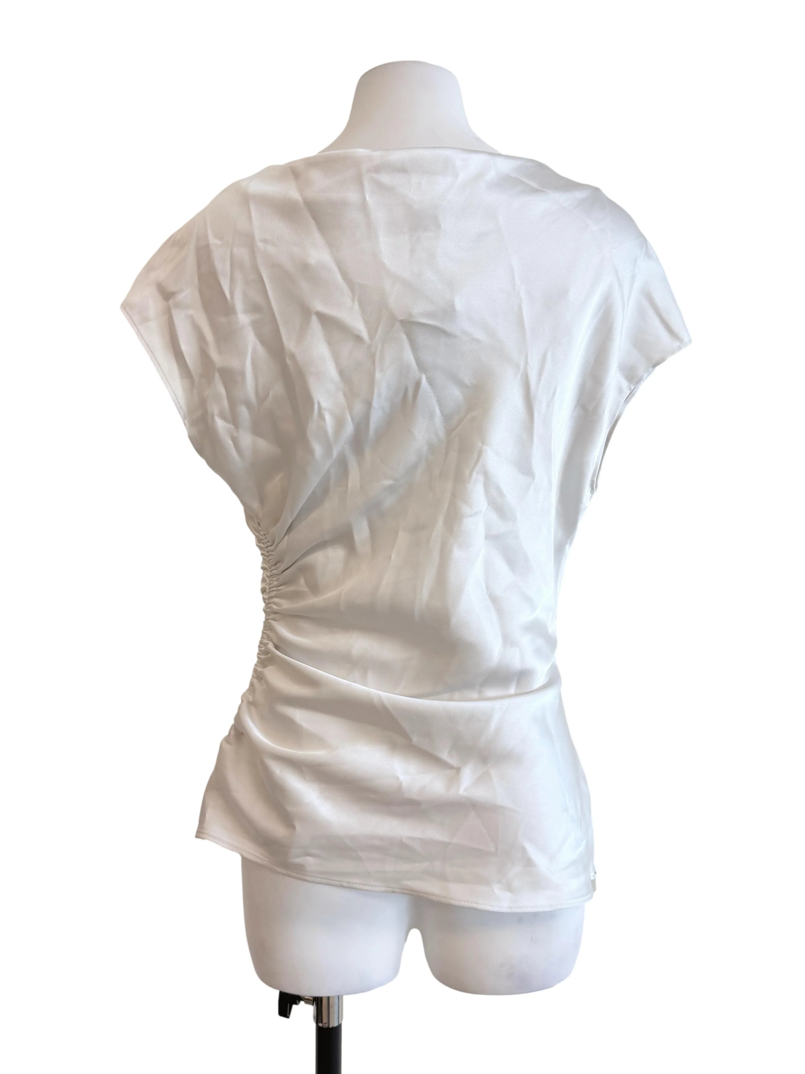 Pearl White Satin Top - Image 2