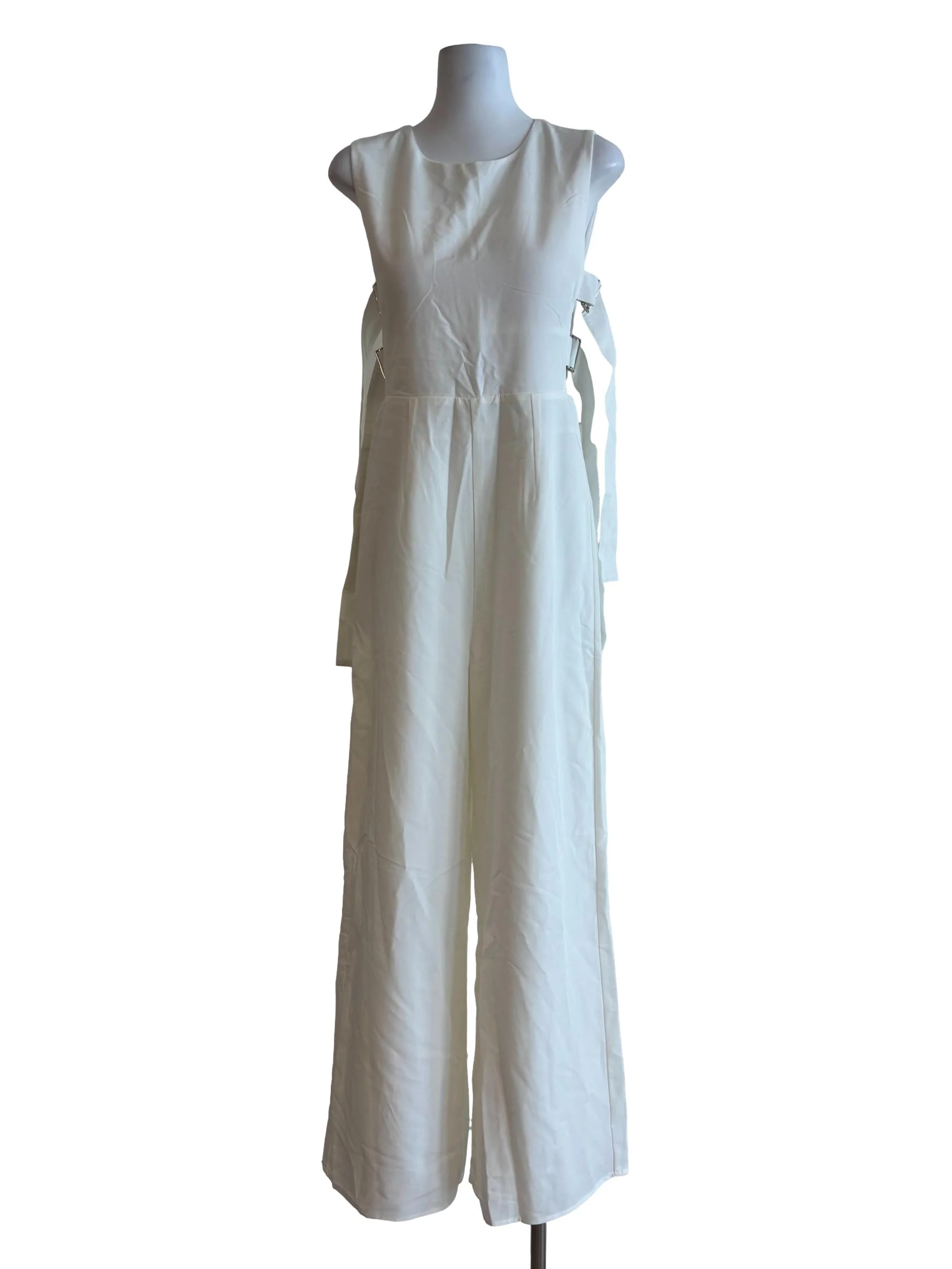 Pearl White Sleeveless Jumpsuit